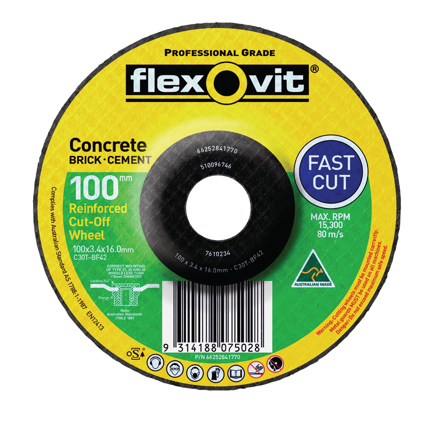 Flexovit® C30T Masonry Cut Off Wheel Bowens