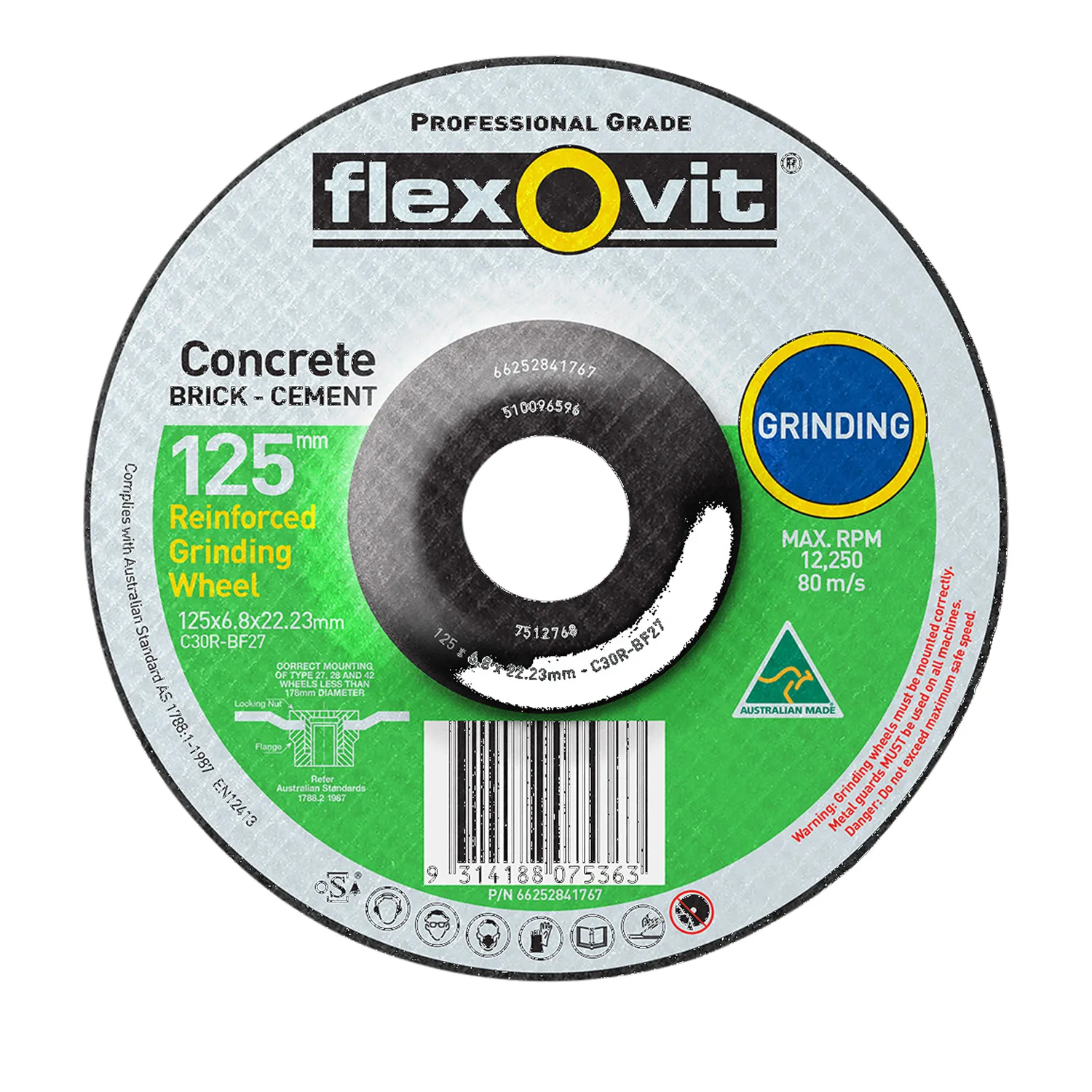 BDF12768_01_01_047a415ca74cdf97b937dc24405ce77aad7ac910_BDF12768_1 Flexovit® C30R Masonry Cut Off Wheel