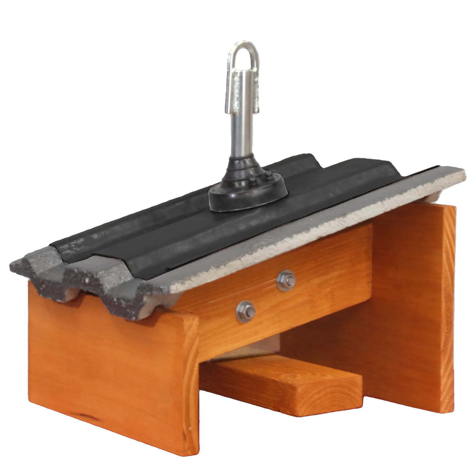 BER119SABF_01_01_9ec266332f7e951f208b4a420bfccb9d4614ad7f_BER119SABF_SSA_Terracotta_Flexatile_RHS_Front Roof Extenda® Shade Sail Anchor with Black Flexatile