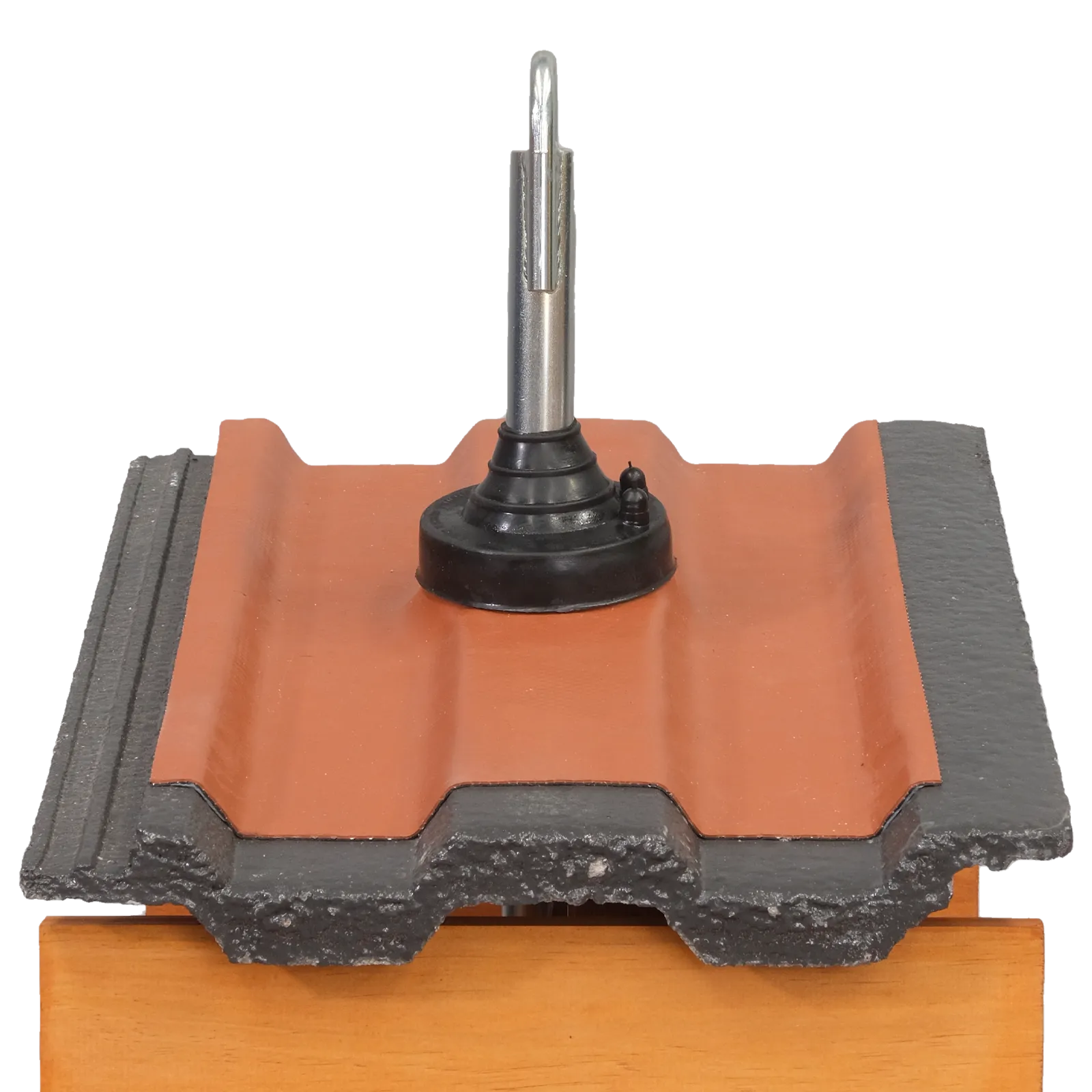 BER638RATF_01_01_003a60831acb32af88c6185e901789f46d5ae369_BER638RATF_SA_Flexatile_Terracotta_Front Roof Extenda® Roof Safety Anchor with Terracotta Flexatile Weather Seal