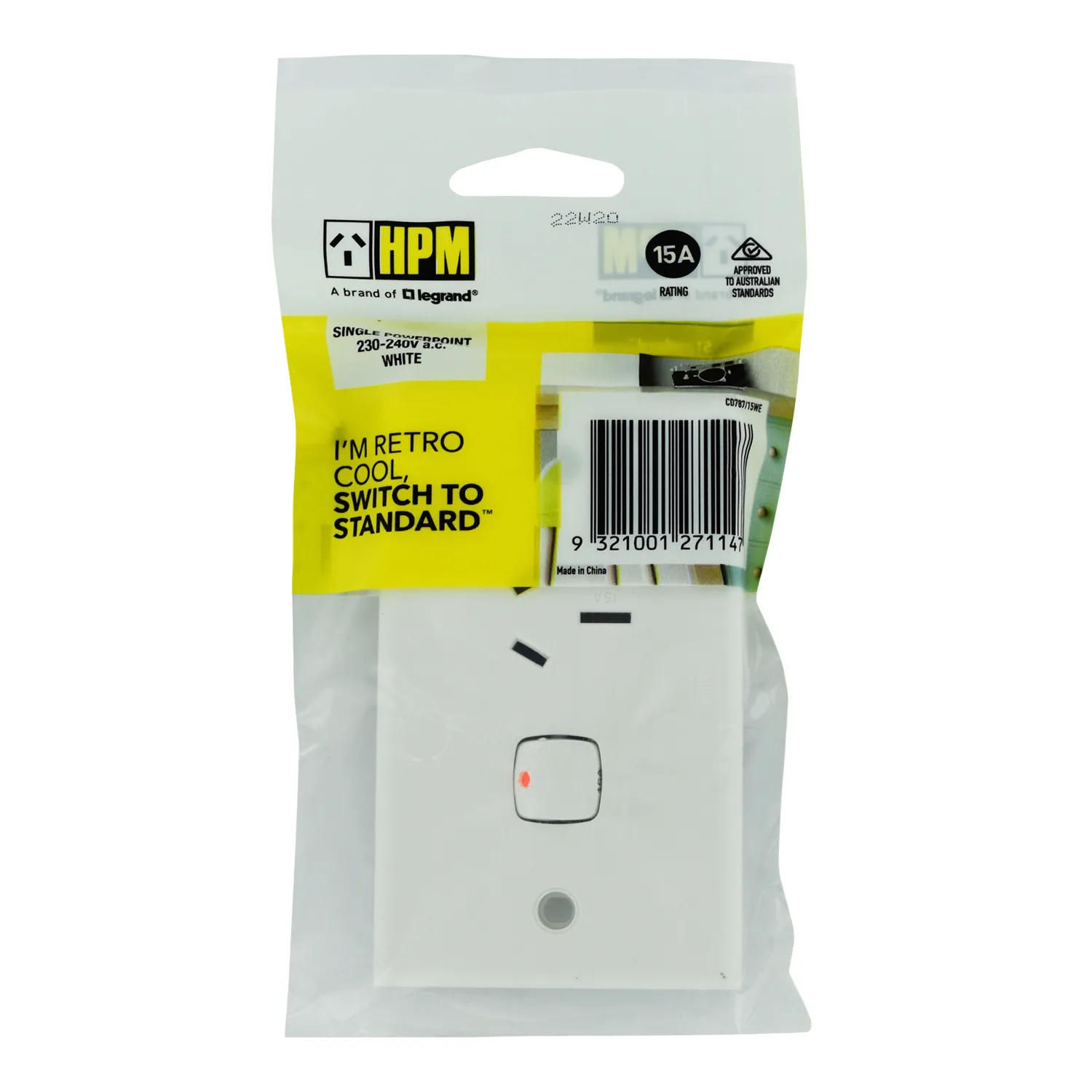 CD78715WE_01_01_3a727c4f4151b796707d65a01b73bada985c065b_CD78715WE_1 HPM 15A Single Powerpoint White Fascia