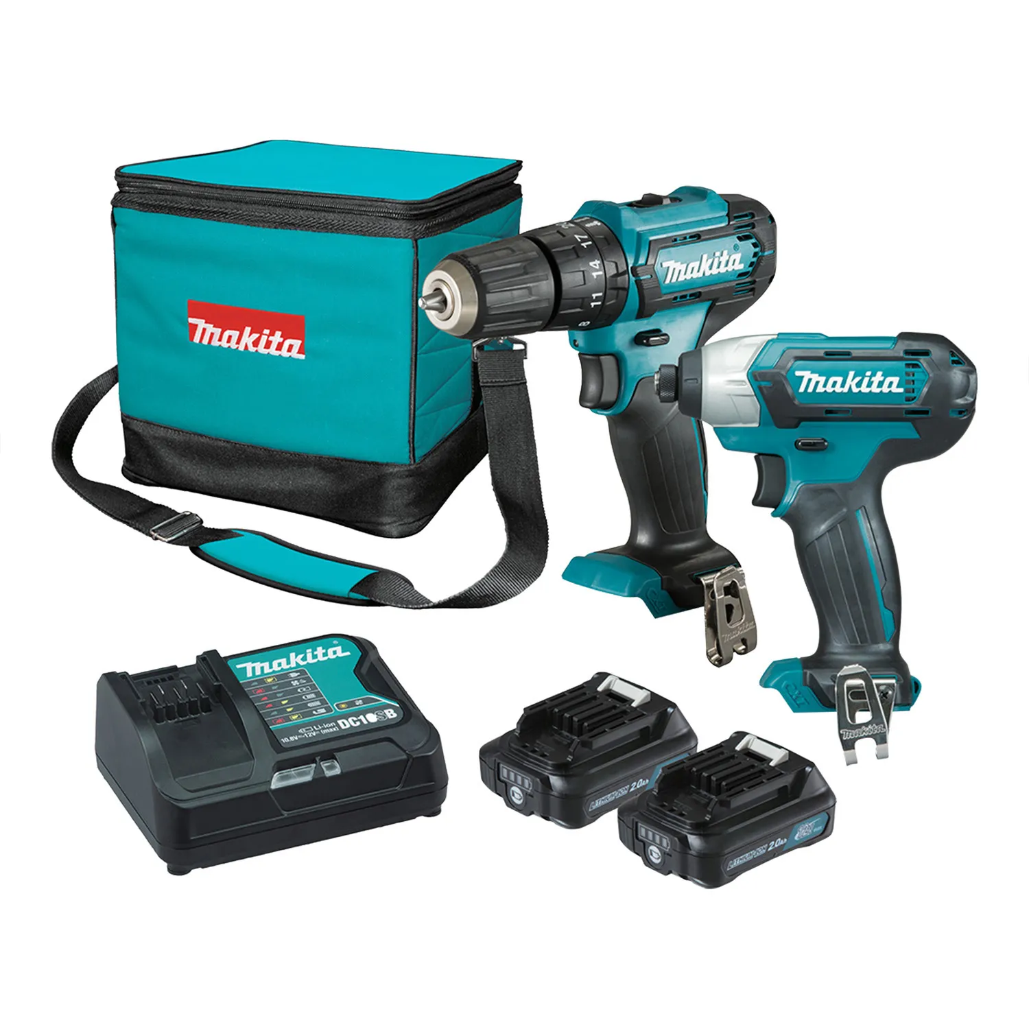 Makita® CLX239SA 12V Hammer Driver Drill & Impact Driver Kit