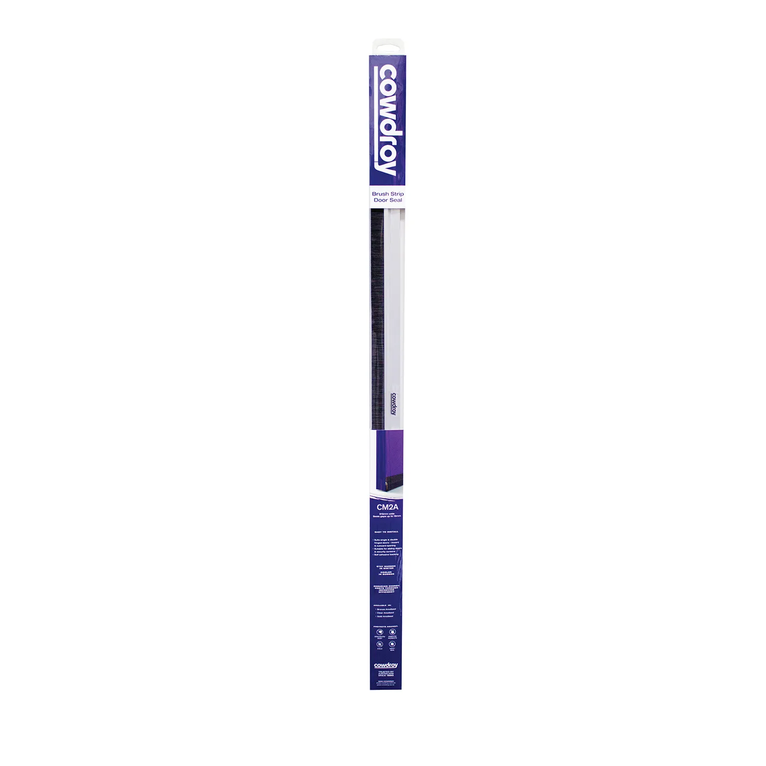 Cowdroy CM2A Brush Strip Door Seal Clear