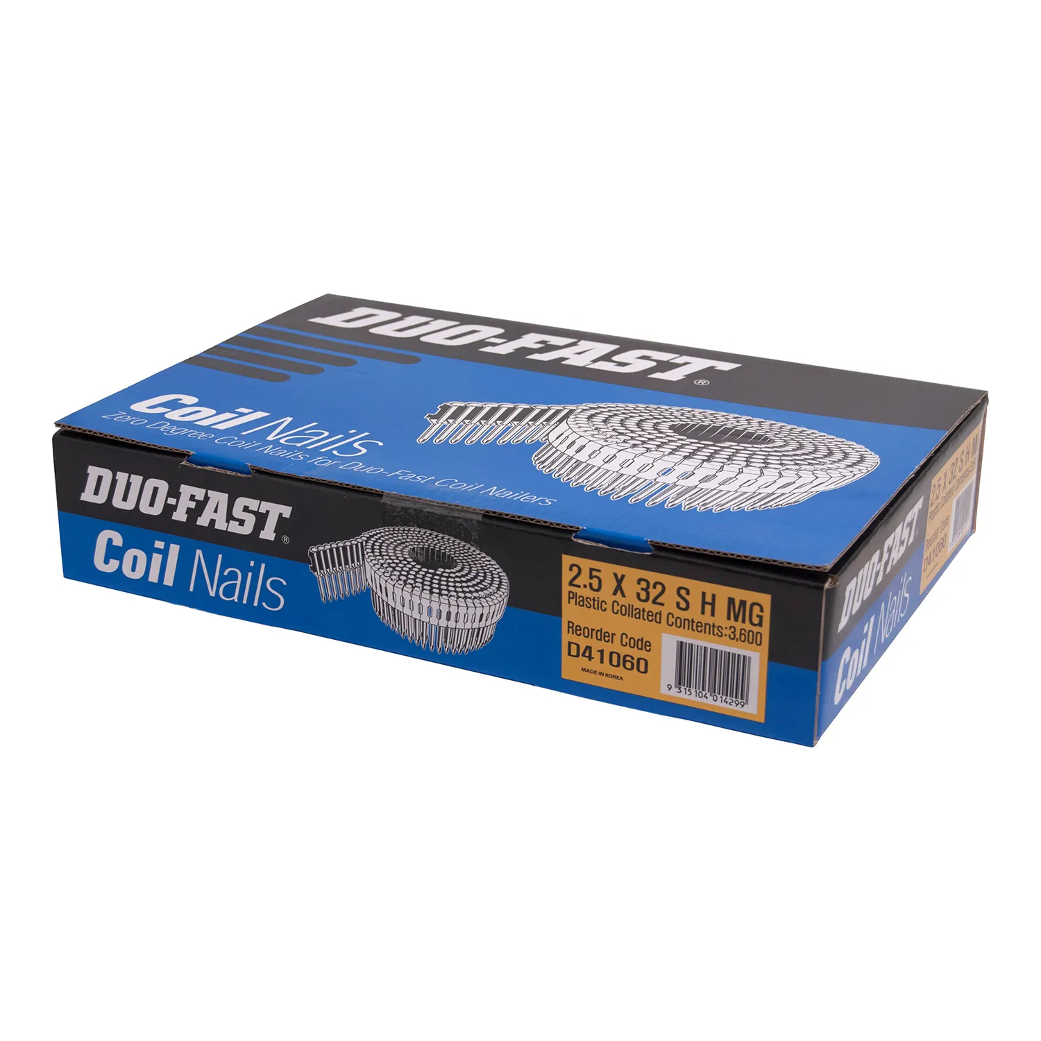 Paslode® Duo Fast Screw Shank Coil Nails 0° Plastic Collated Dacrotised