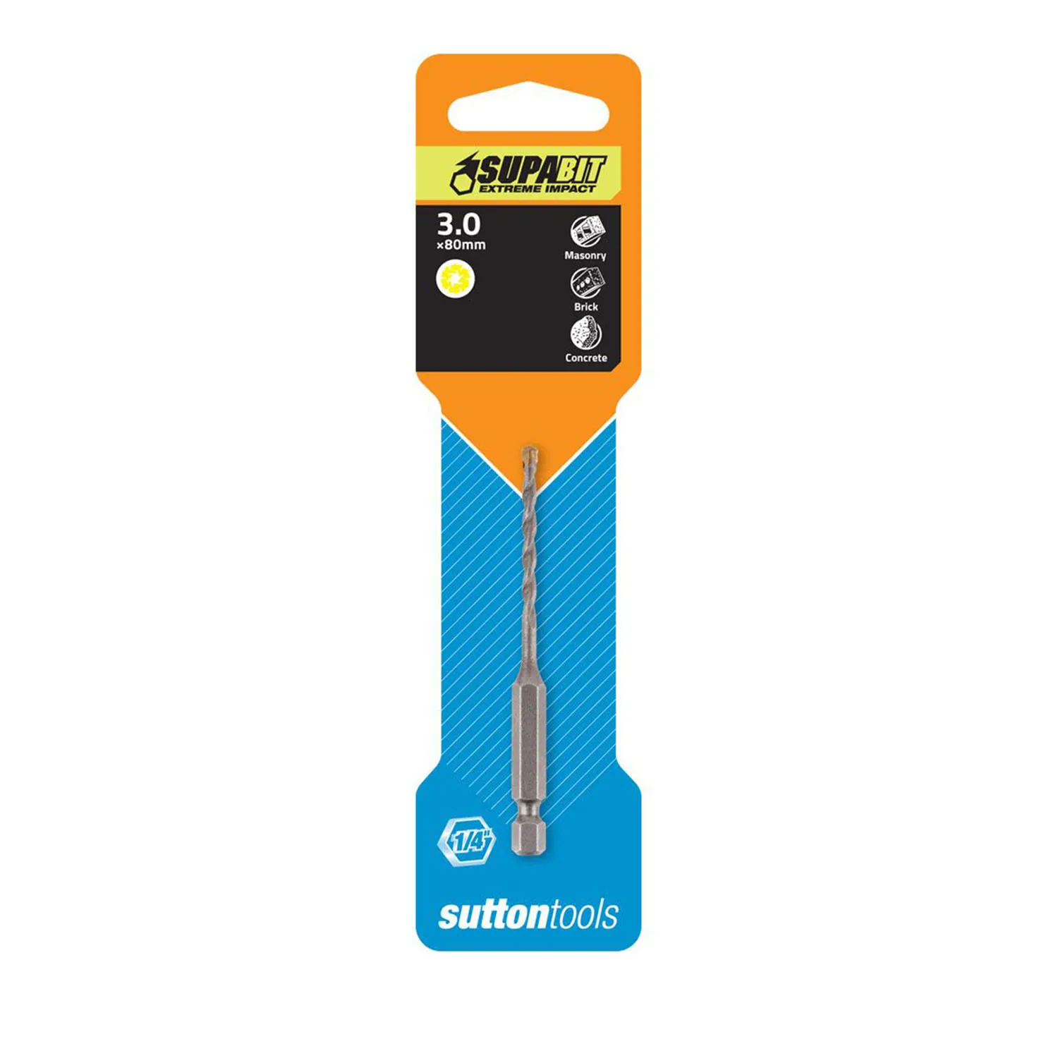 Sutton Tools Supabit Hex Shank Impact Masonry Drill Bit