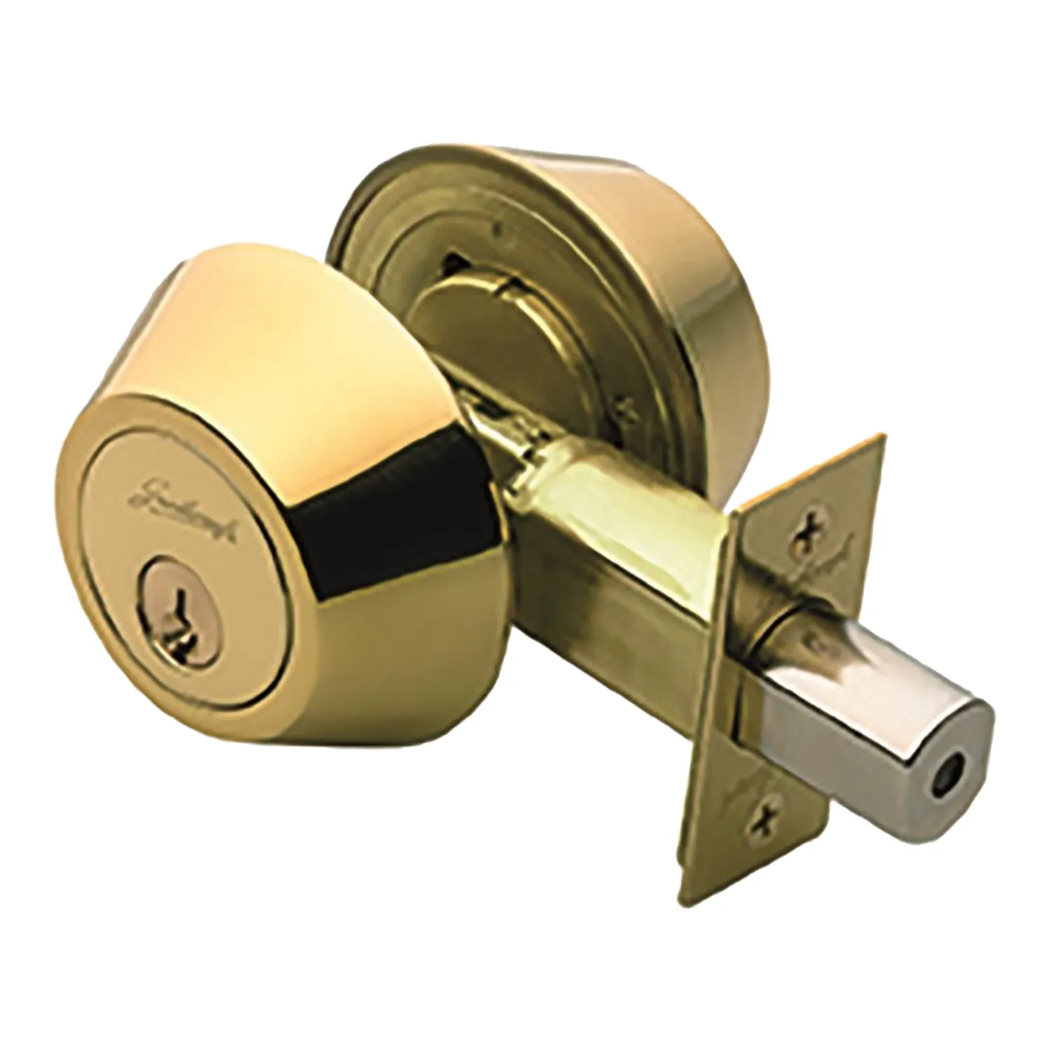 Gainsborough G4 Series Deadbolt Round Polished Brass