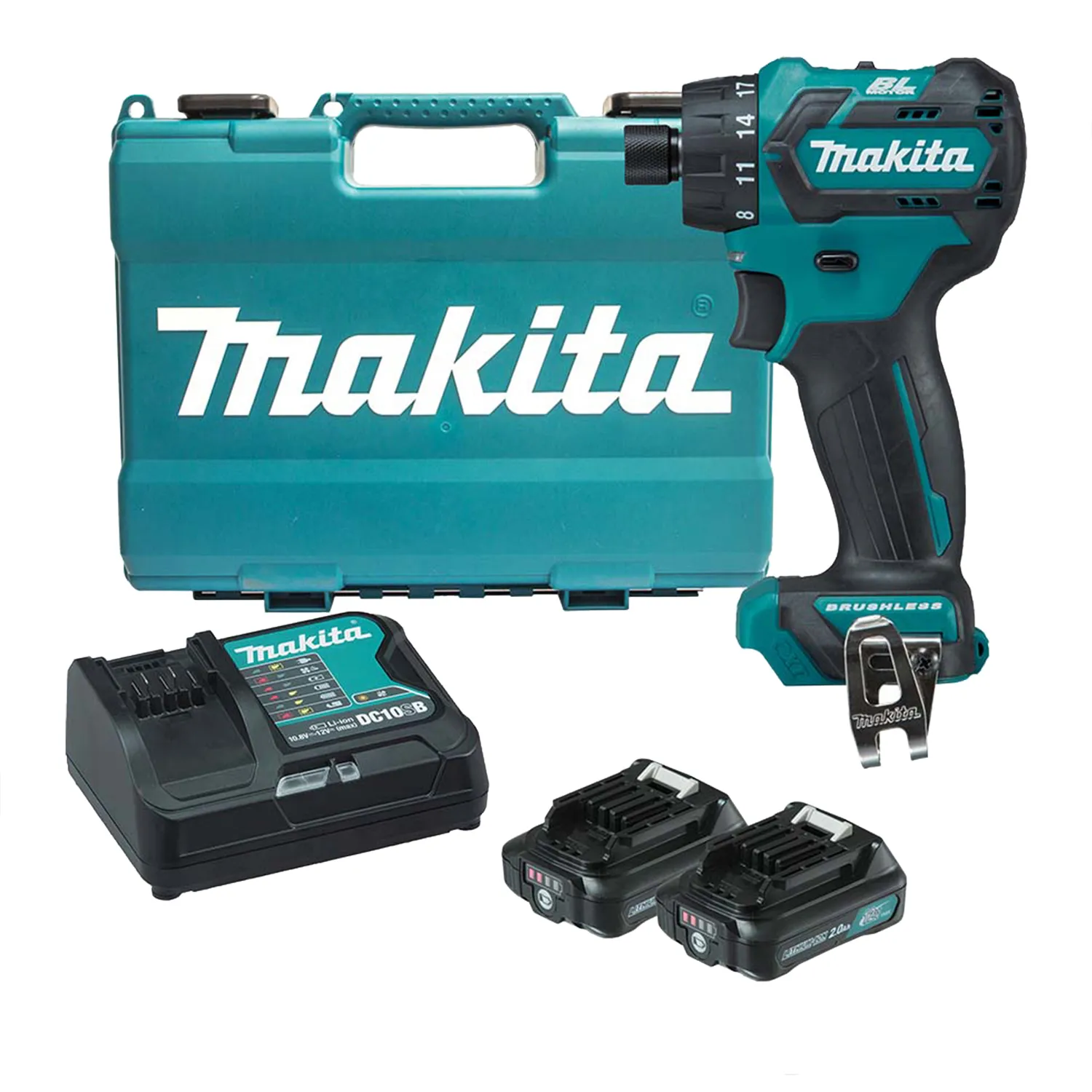 Makita® 12V Mobile Brushless 1/4" Hex Chuck Driver Drill Kit