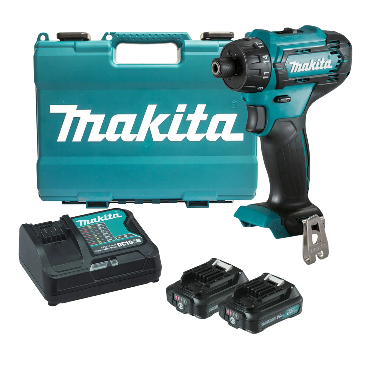 Makita® 12V 1/4" Hex Chuck Driver Drill Kit