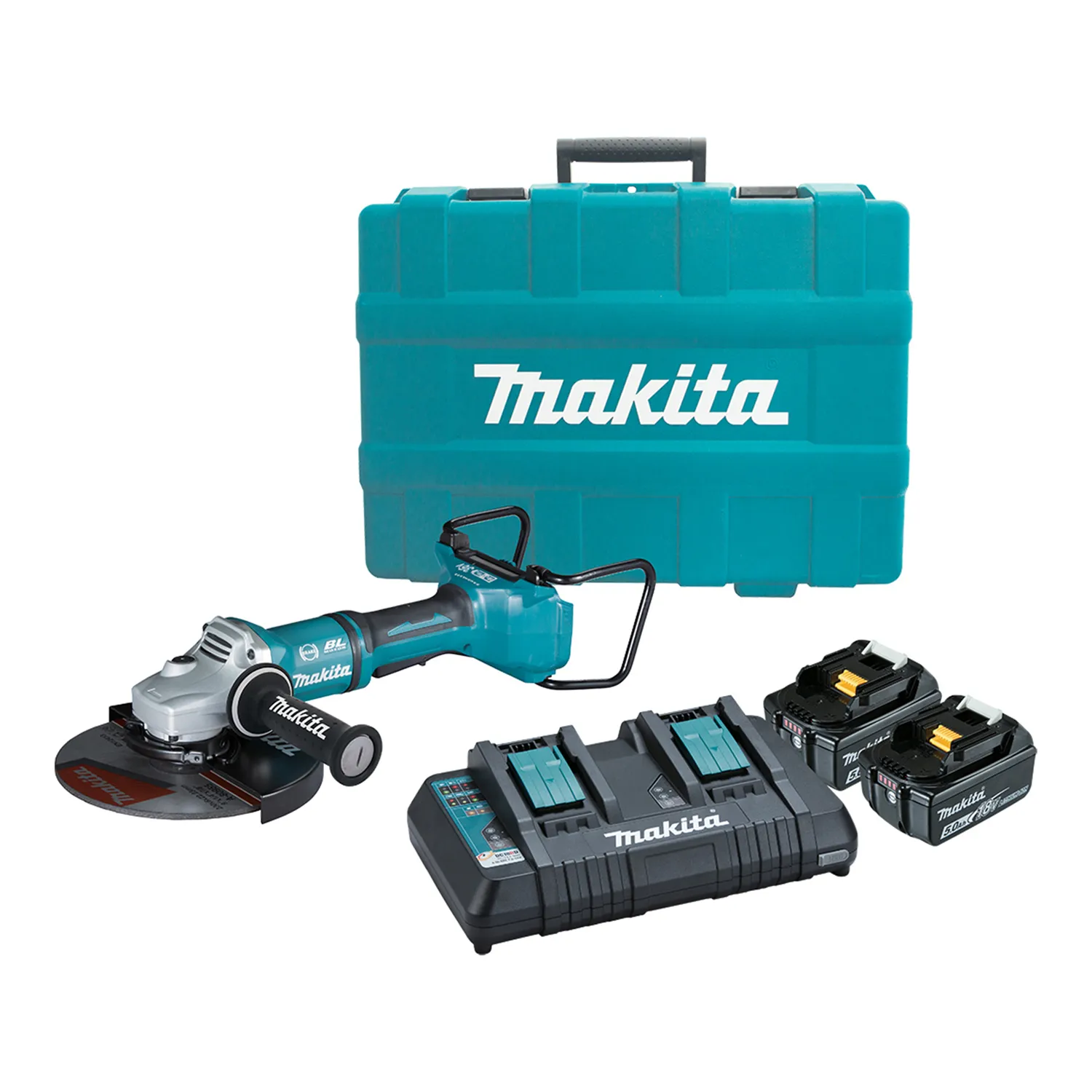 DGA900PTX1_01_01_efe662453dff708e47e2319bd150bad1d57e5229_DGA900PTX1 Makita® DGA700PTX1 18Vx2 Mobile Brushless Angle Grinder Kit