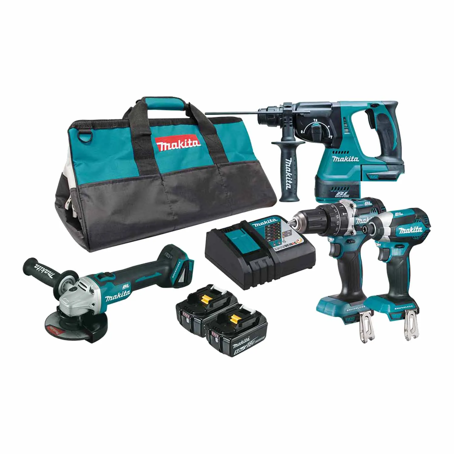 DLX4102T_01_01_ddab11547e3a44ec73f3059022d2be23d3289af7_DLX4102T Makita® DLX4102T 18V Mobile Brushless Tool Kit 4 Piece