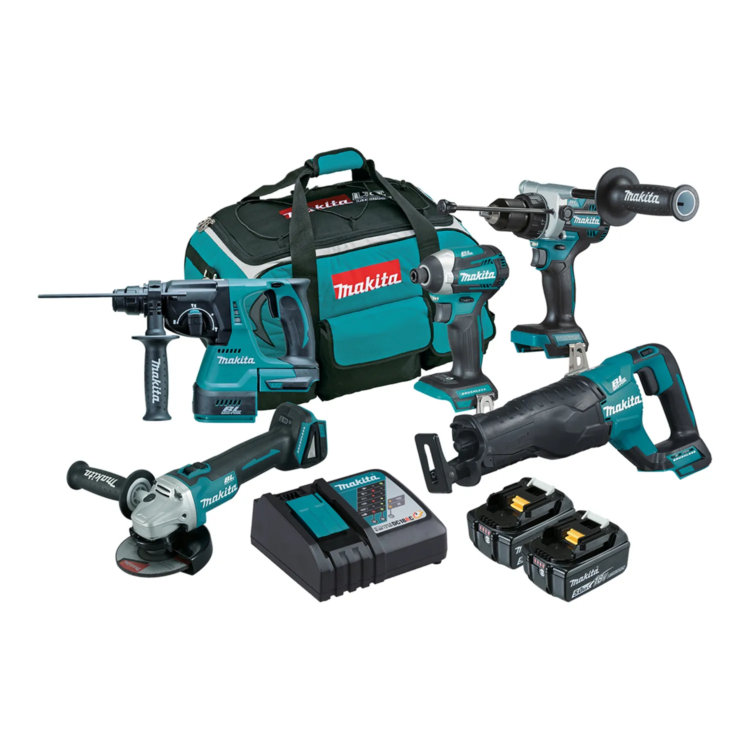 DLX5063TX1_01_01_d738d446eadac4a49772dc28be5ae6f748725255_DLX5063TX1 Makita® DLX5063TX1 18V Brushless Tool Kit 5 Piece