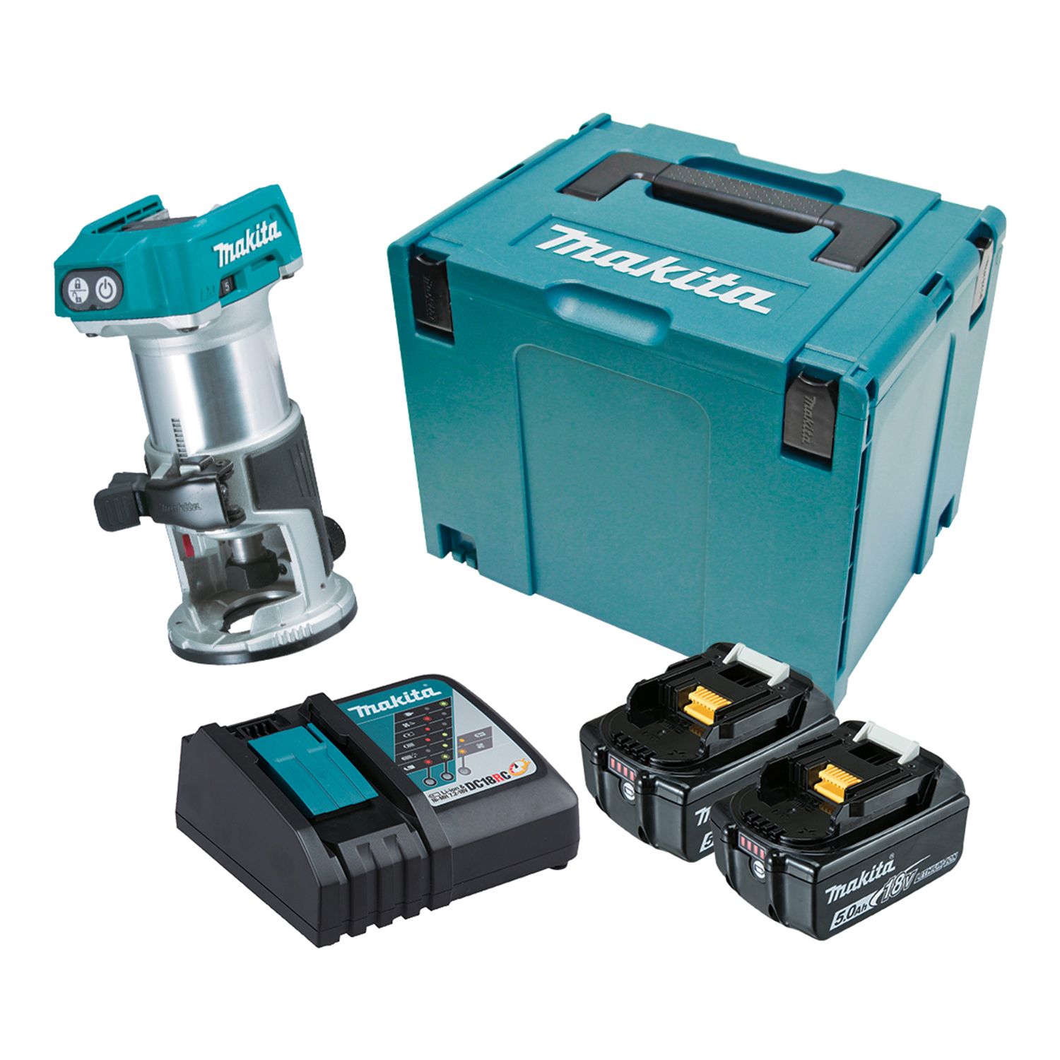 Makita 18V Li ion Brushless Laminate Trimmer Kit Bowens