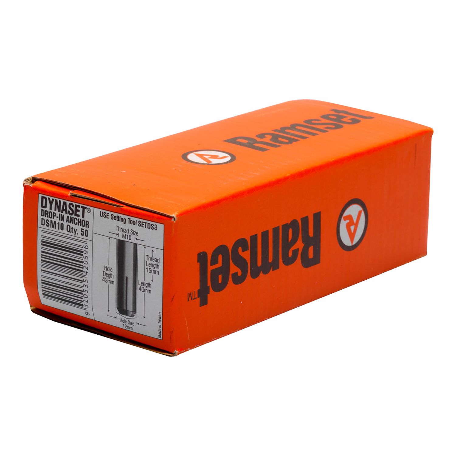 Ramset™ DynaSet™ M10 Drop In Anchor Zinc Plated Bowens