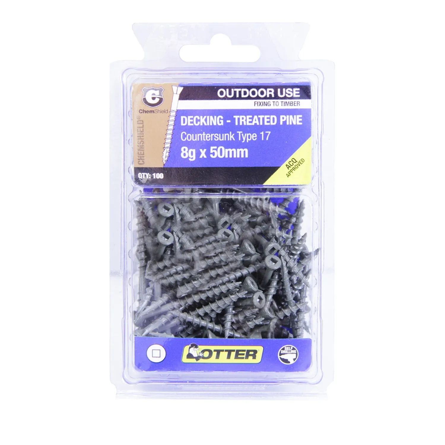 Otter® Treated Pine Decking Screws Chemshield™