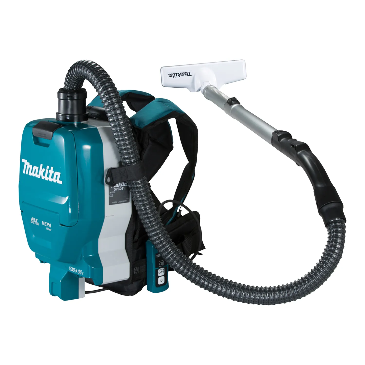DVC261ZX13_01_01_39812a9afef6233a6da6e7e9f5b7f3334f18ec05_RS239_DVC261ZX13 Makita® 36V (18V x 2) Brushless Backpack Vacuum Cleaner (Tool Only)