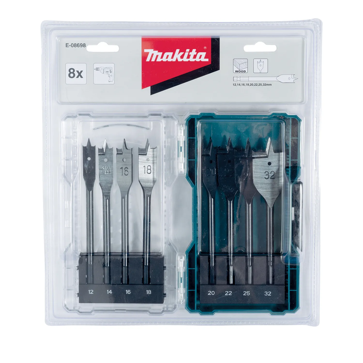 Makita® 1/4" Hex Shank Flat Wood Spade Set