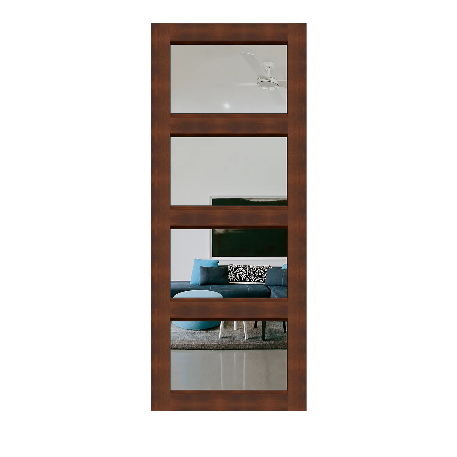 Hume Entry Door Elite Aluminium XE4 Merbau Clear