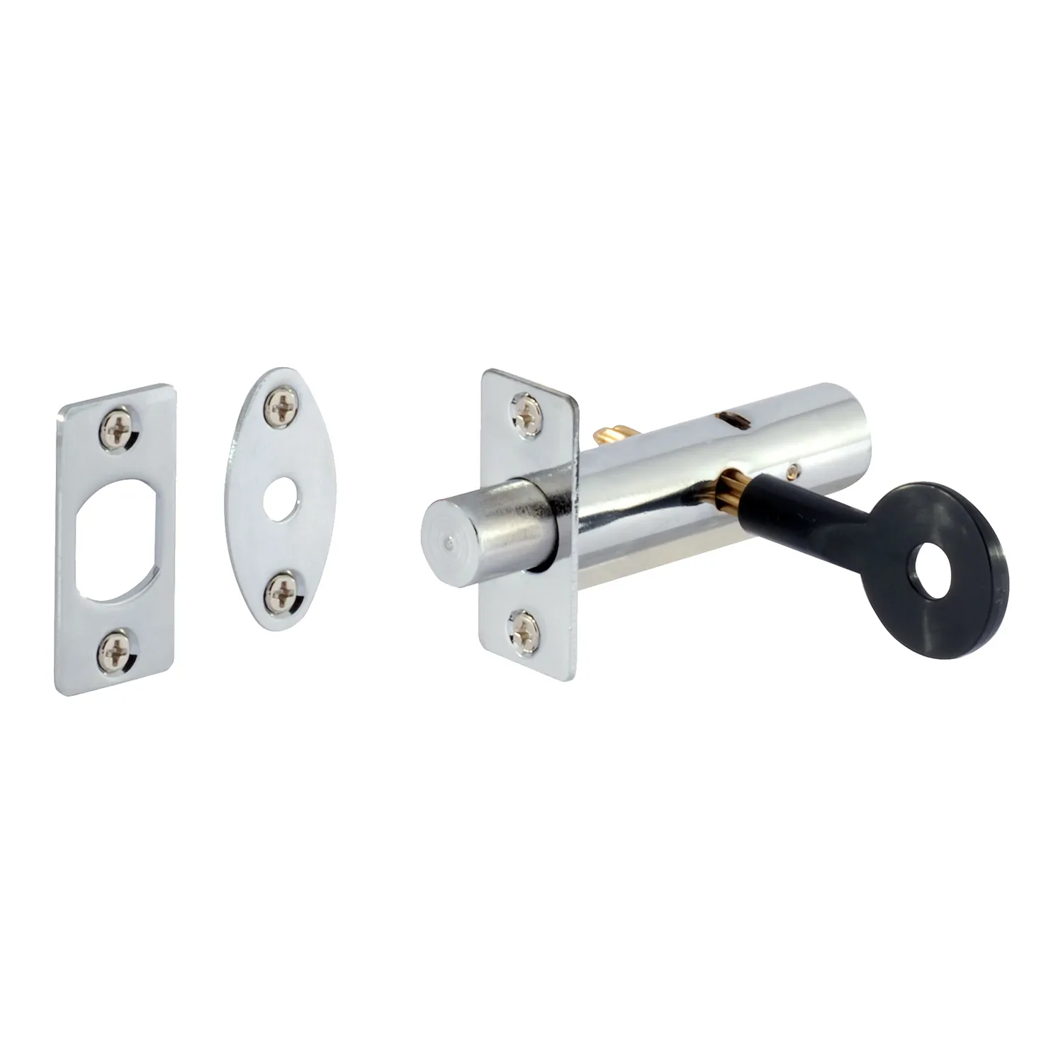 Gainsborough Security Door Bolt Bright Chrome