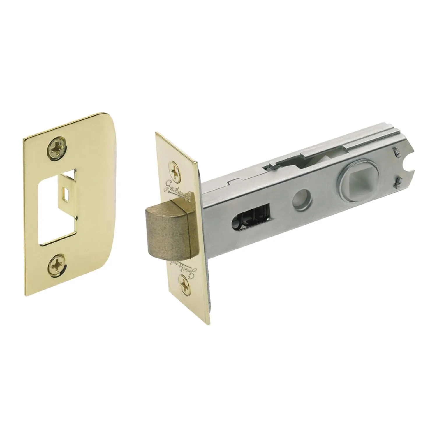 Gainsborough Dual Sprung Tubular Latch D Strike Polished Brass