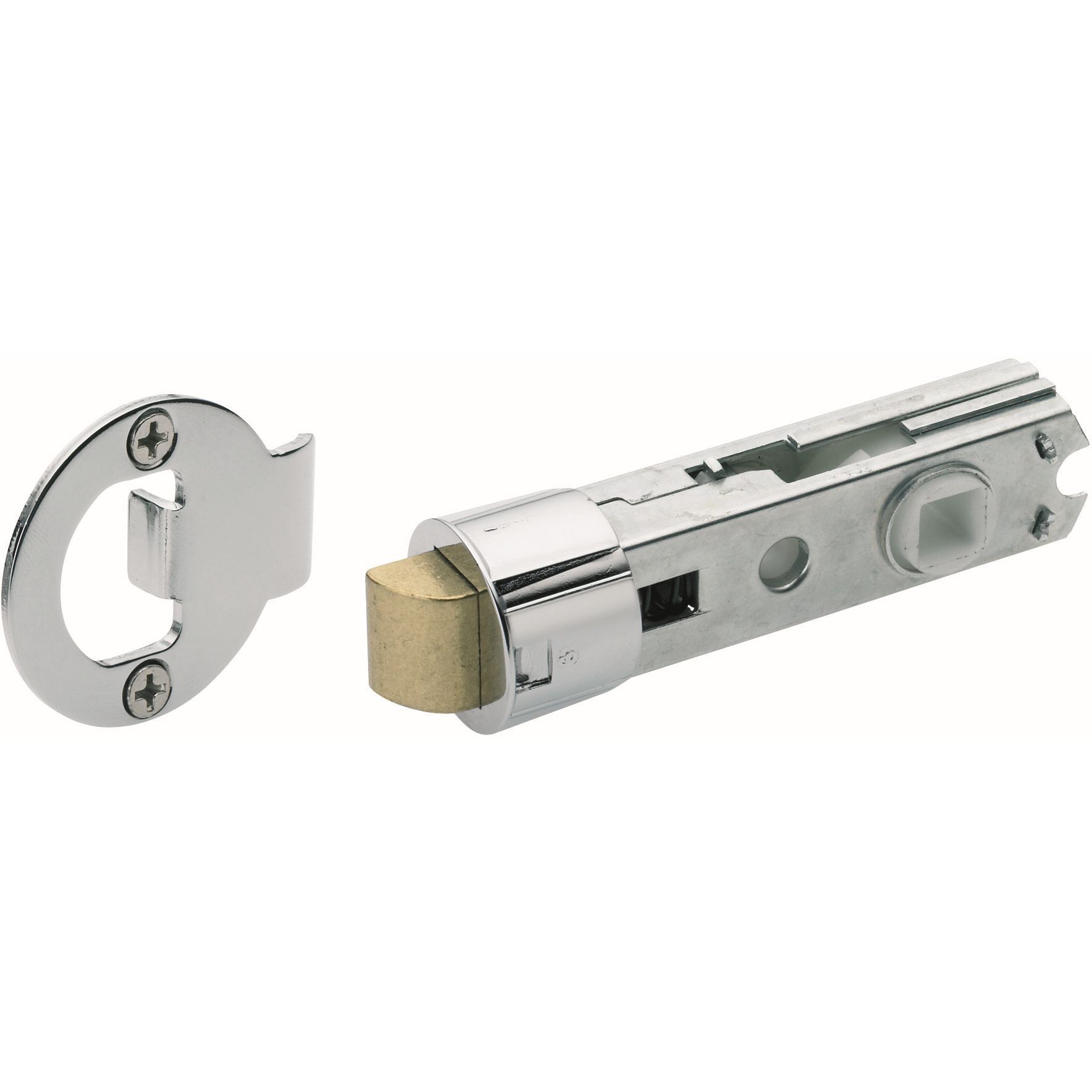 Gainsborough Drive In Collar Tubular Latch Round Strike Bright Chrome