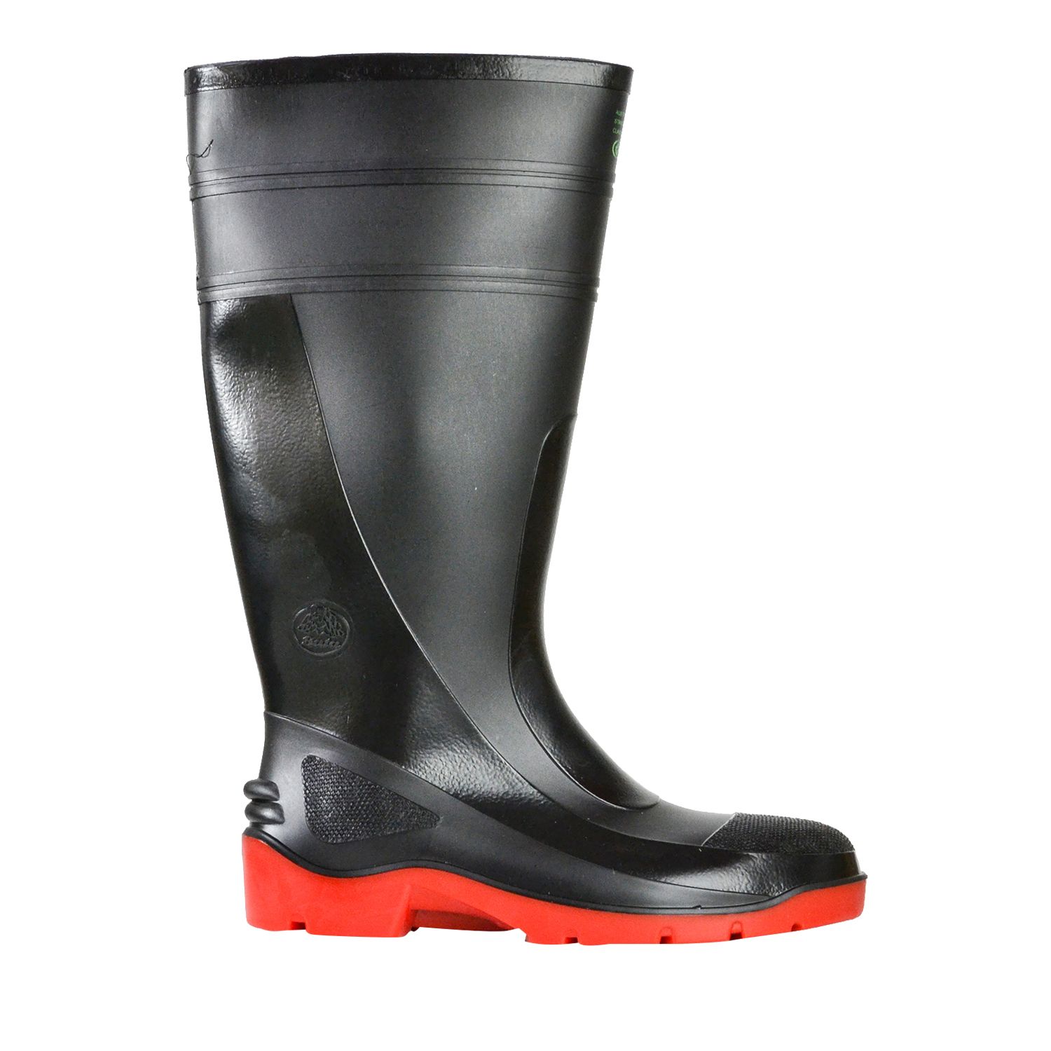 Bata 400mm High Cut PVC Utility Steel Toe Cap Safety Gumboot Black ...