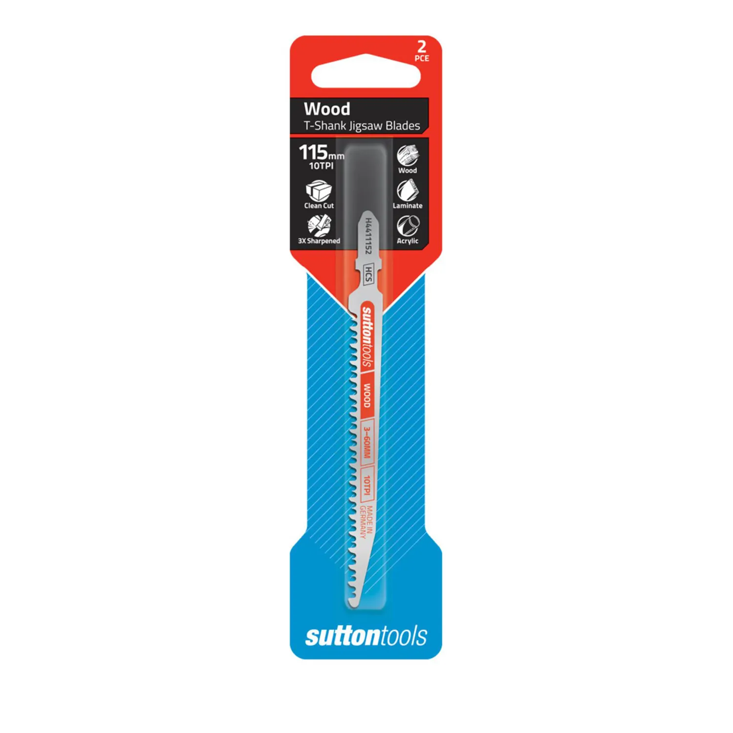 Sutton Tools H441 T Shank Wood Jigsaw Blade