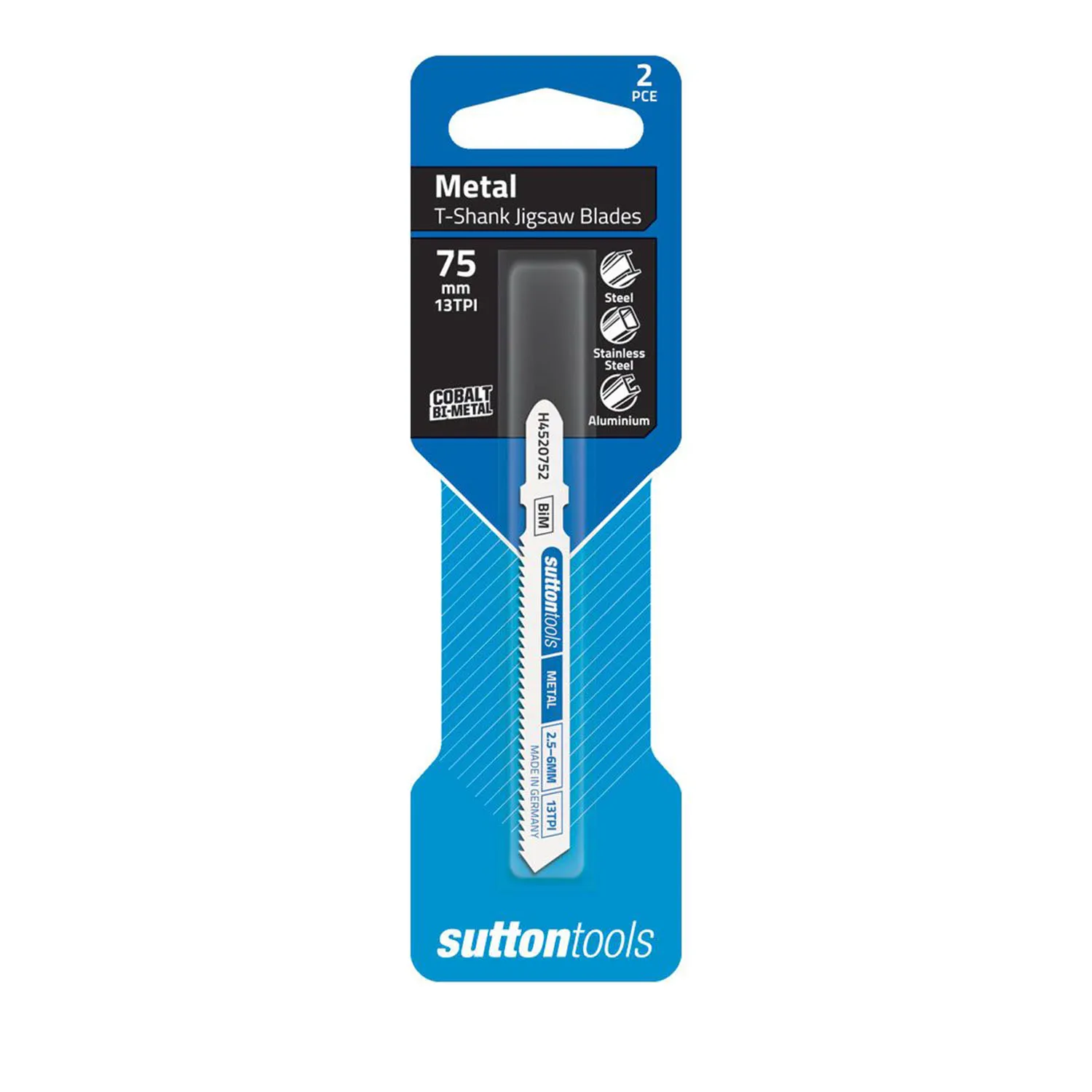 Sutton Tools H452 T Shank Metal Jigsaw Blade