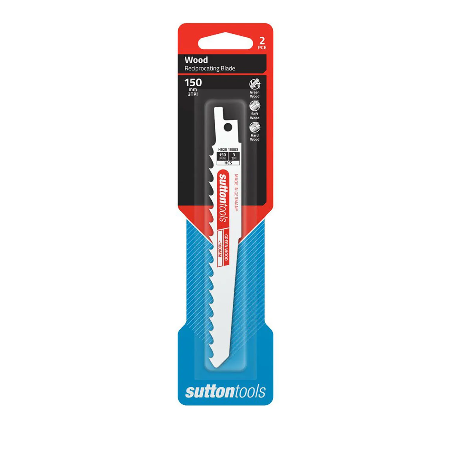 Sutton Tools 3TPI Green Wood Reciprocating Saw Blades