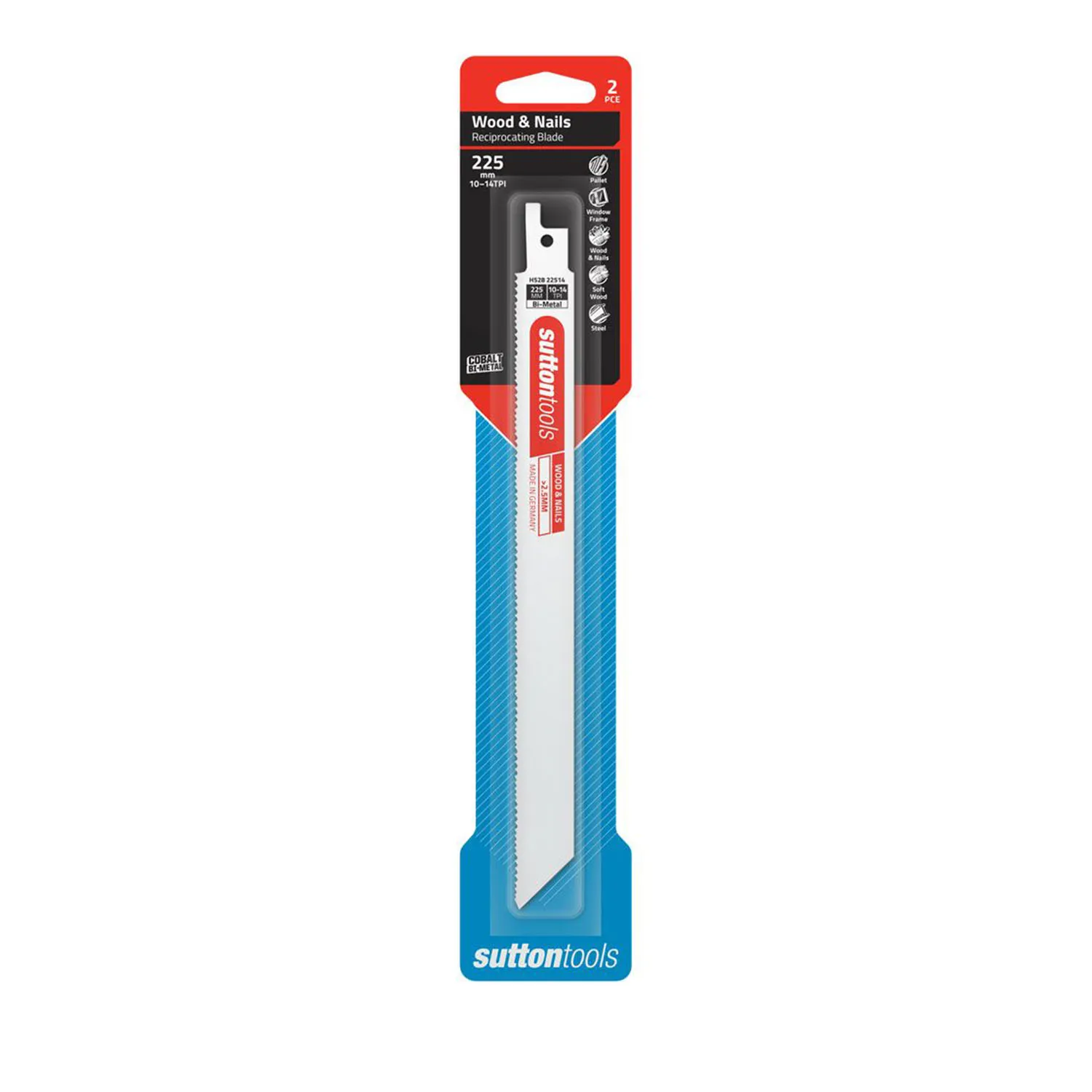Sutton Tools 10/14TPI Pallet Reciprocating Saw Blades