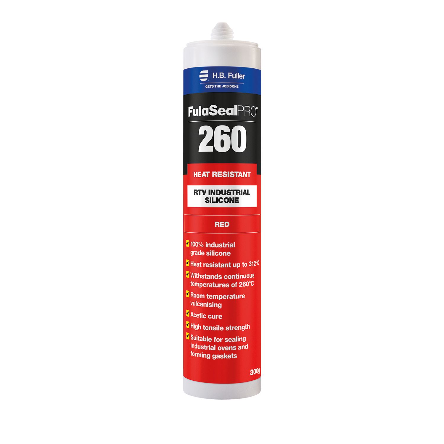 H.B. Fuller® FulaSeal Pro™ 260 Heat Resistant Silicone Red | Bowens