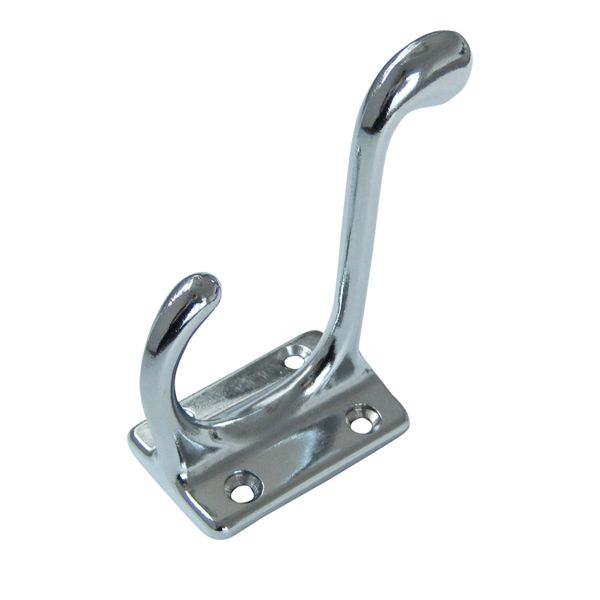 Zenith® Square Base Hat & Coat Hook Chrome Plated