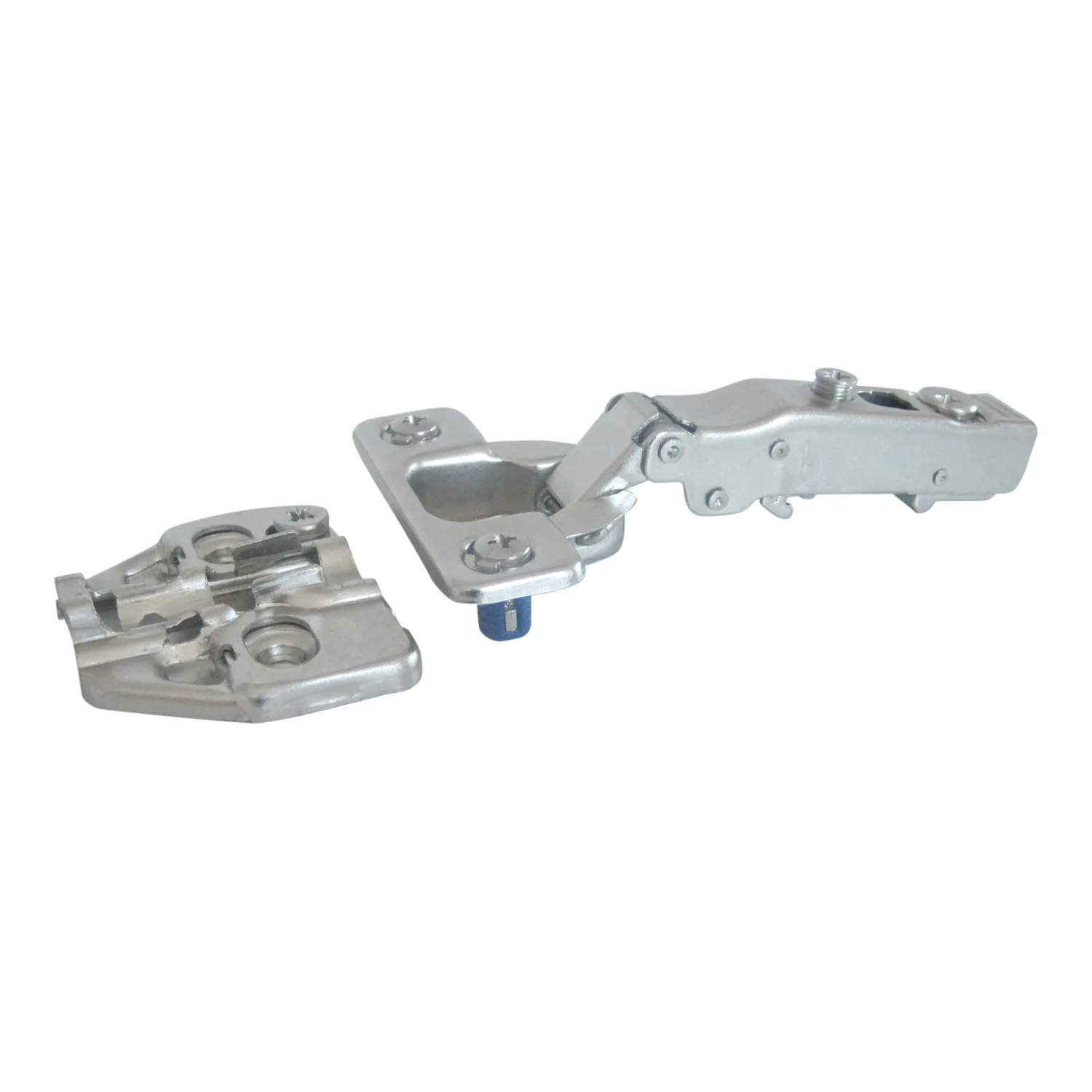 Worldwide 110 Degree Full Overlay Cabinet Hinge with Adjustable Plate Nickel Plated