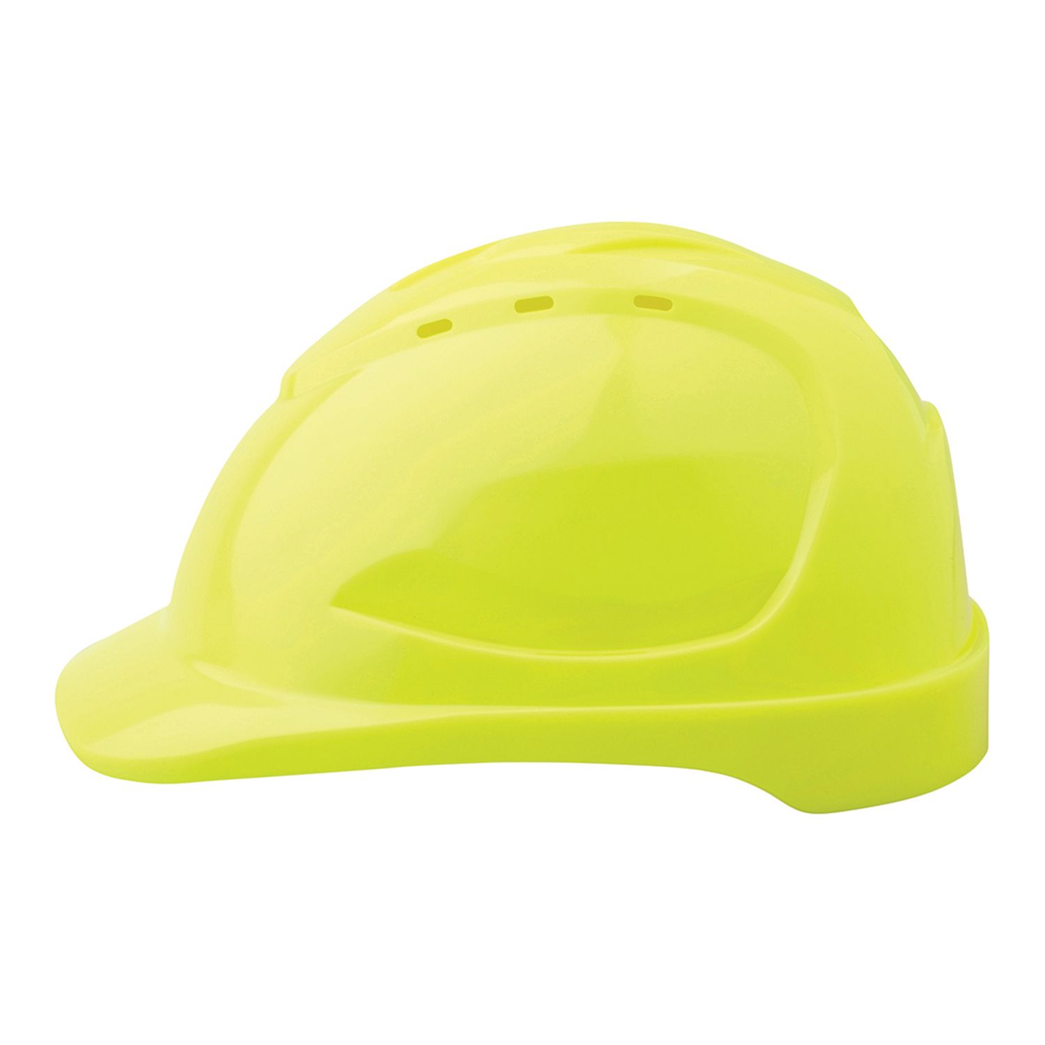 Pro Choice V9 Vented Hard Hat with Pushlock Harness Fluro Yellow Bowens