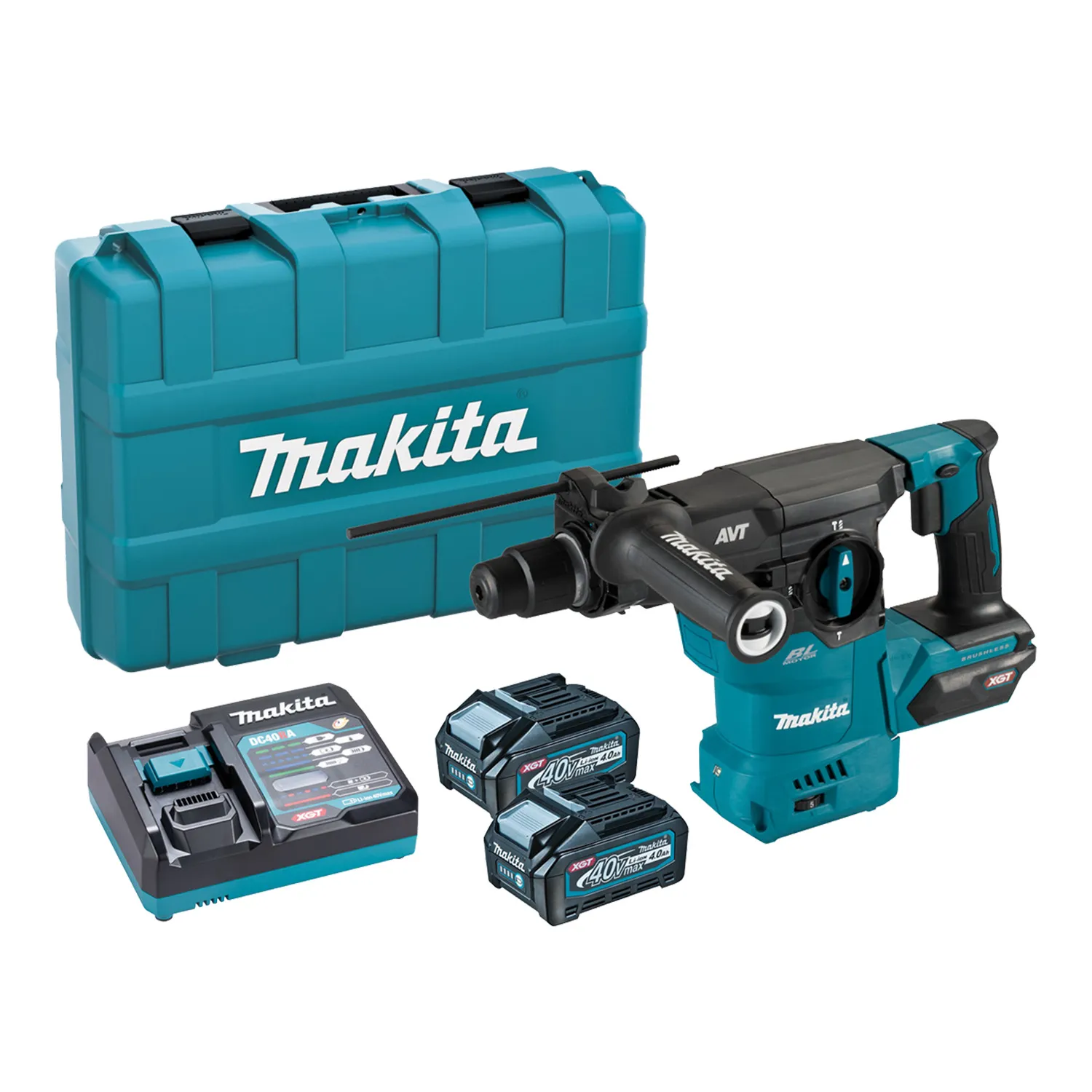 HR008GM201_01_01_effca3e78ee4864ce135cabf5d1cd52cf3273541_RS68_HR008GM201 Makita® HR008GM201 4.0Ah 40V Brushless SDS+ Rotary Hammer Kit Drill