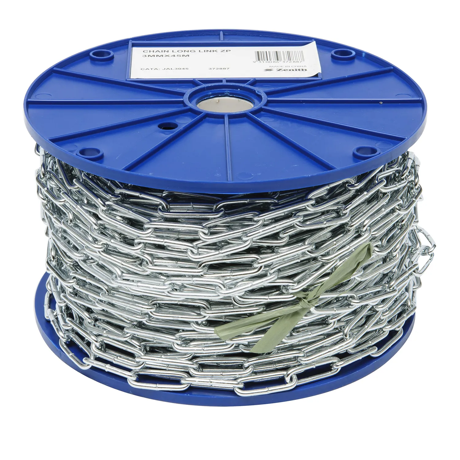 Zenith® Long Link Utility Chain Zinc Plated 45m