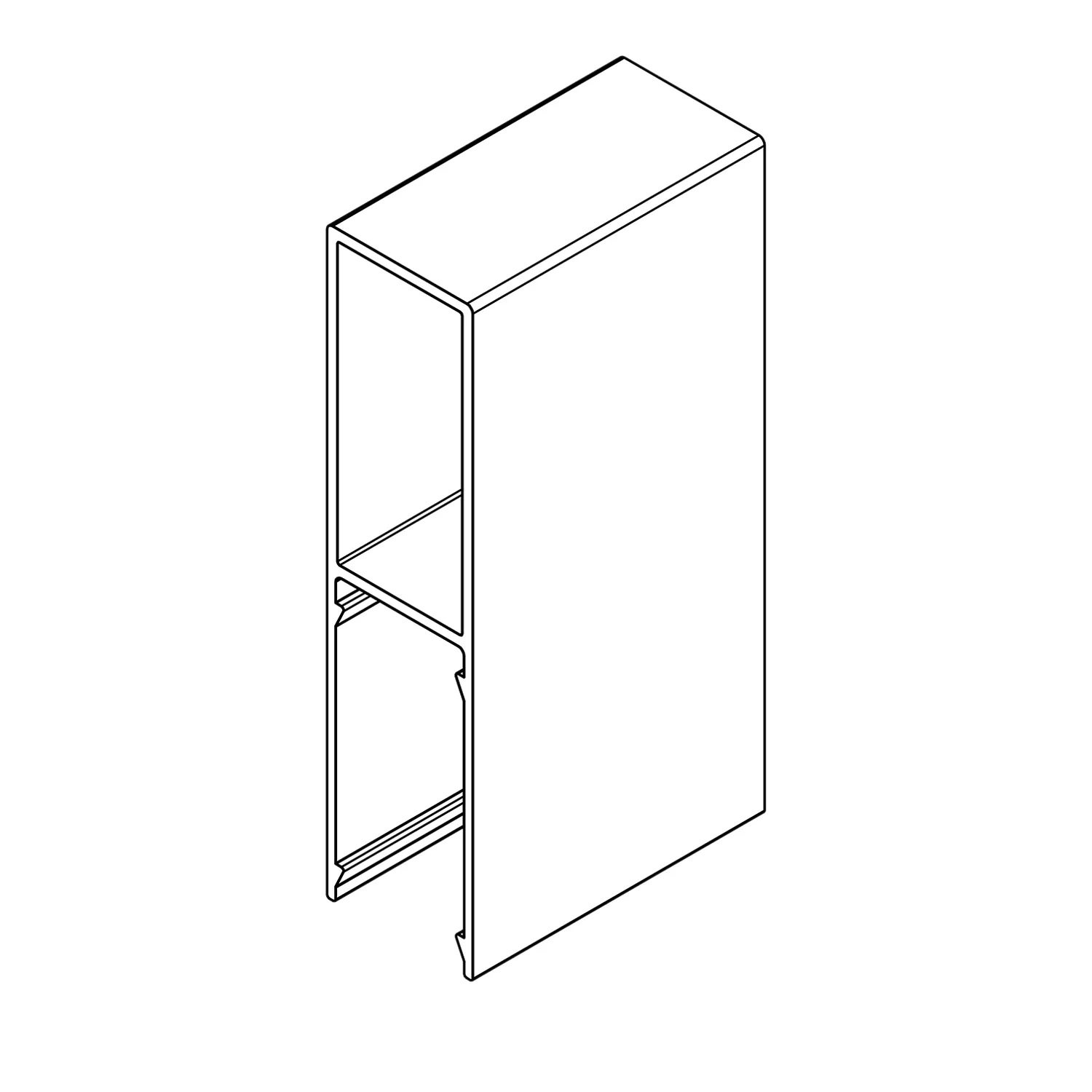 KEB10025FWG_01_01_d5d8d92619f7fdfaaef54de9d8b9284b678b3d49_KEB10025FWG_0 Knotwood Aluminium 2 Part Batten Female Woodgrain