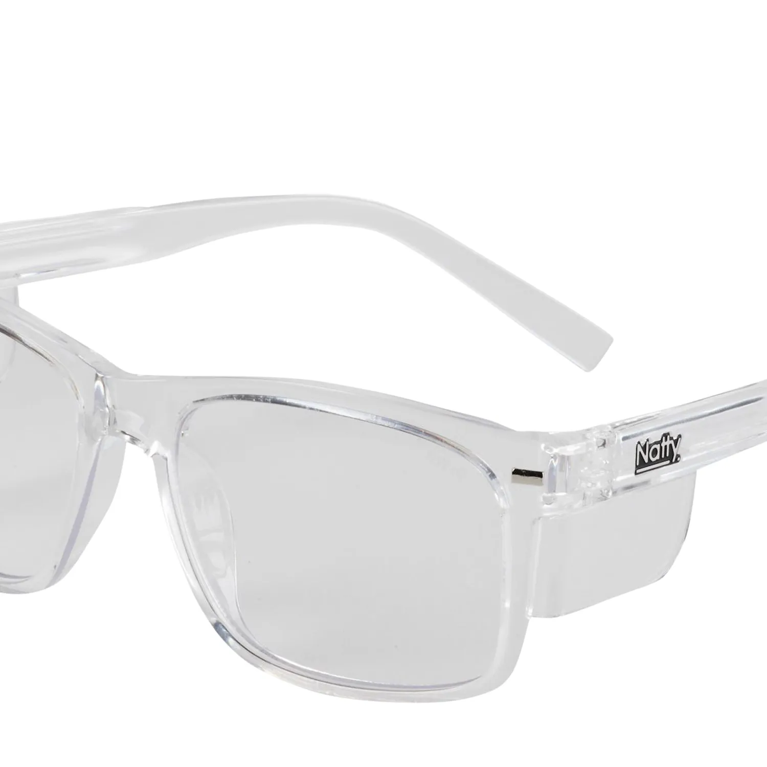 Natty Workwear Kenneth Safety Glasses Clear Frame Clear Lens