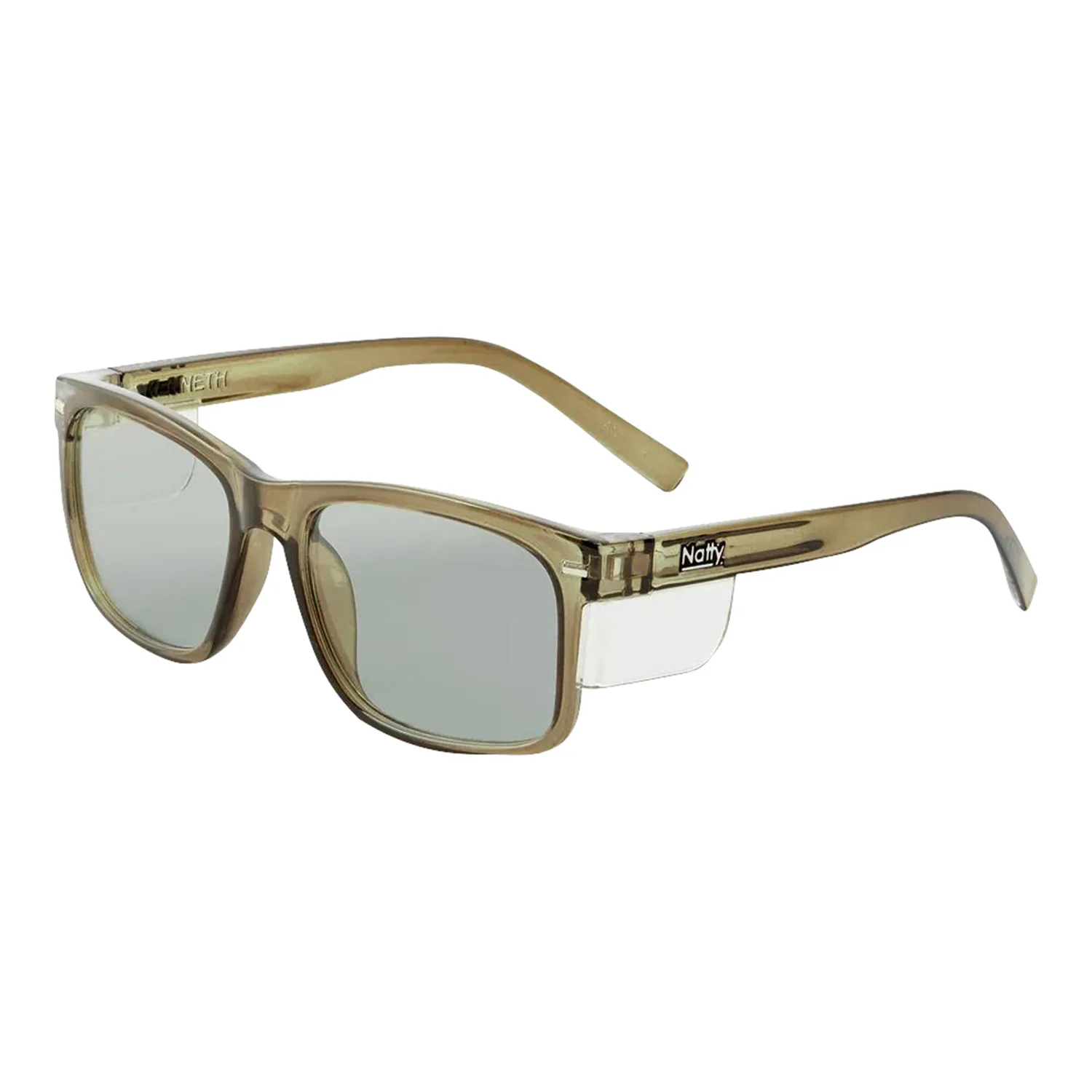 Natty Workwear Kenneth Safety Glass Olive Frame Photochromic Lens