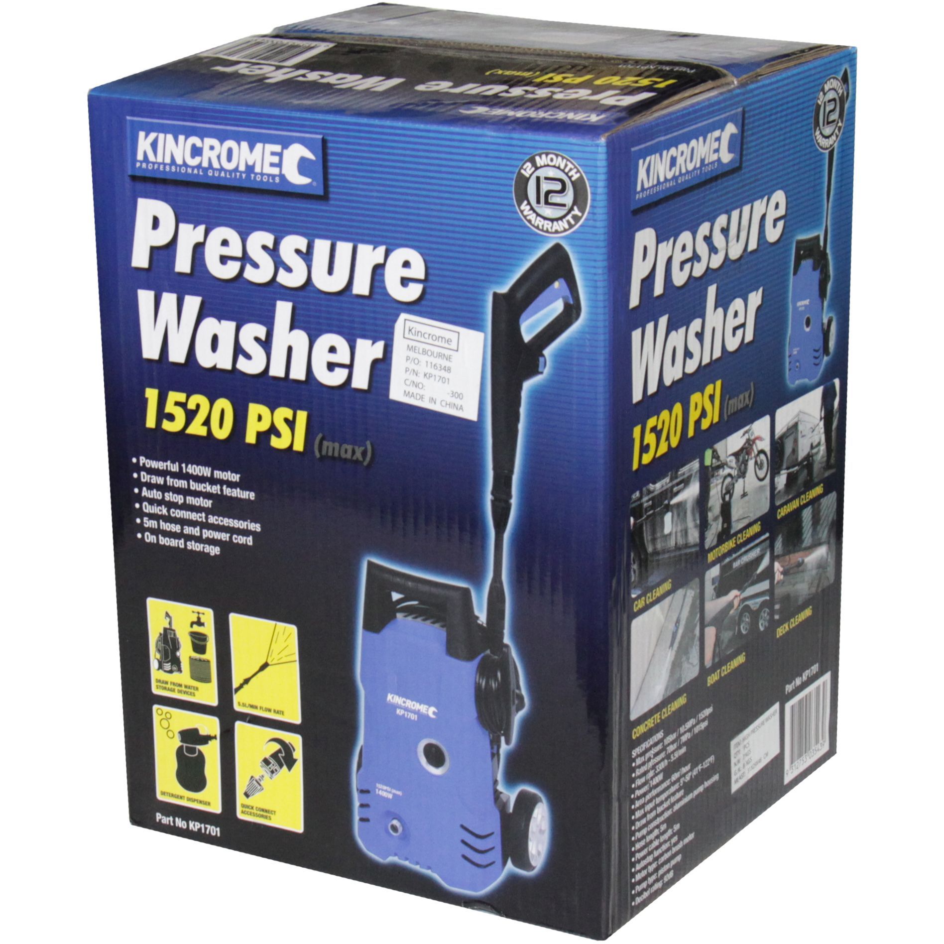 Kincrome Electric Pressure Washer Bowens
