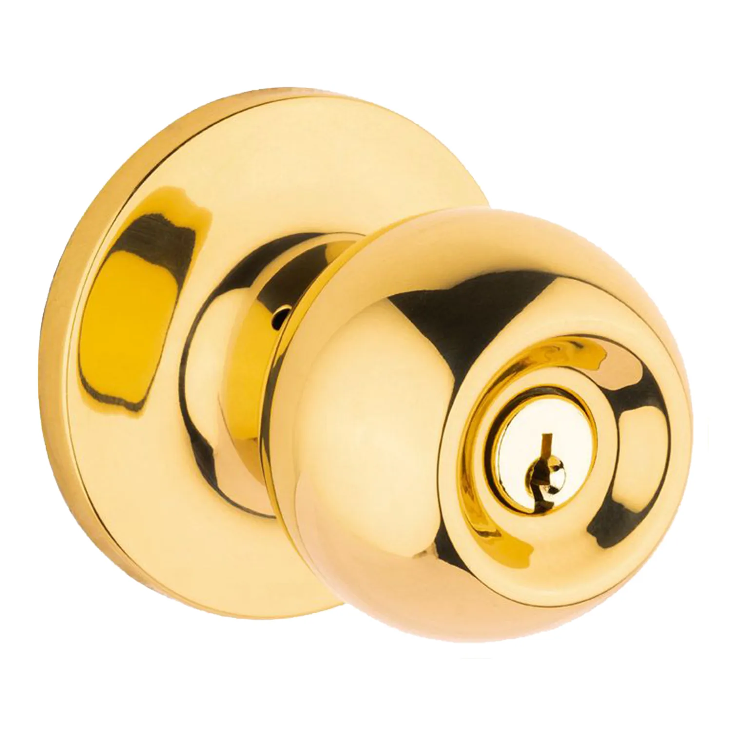 Lane Bala Entry Knobset Polished Brass