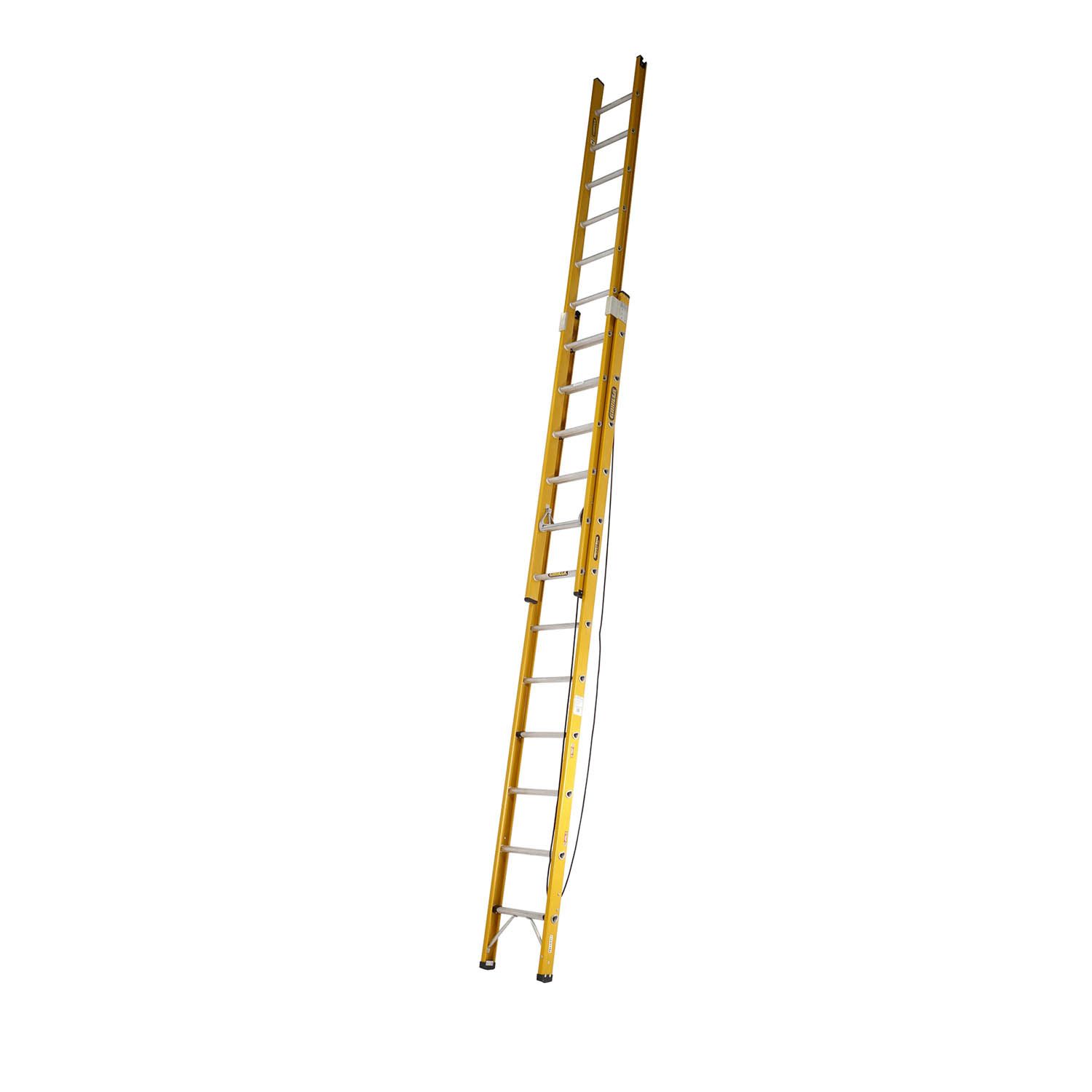 Gorilla® Fibreglass Industrial Extension Ladder Incl Pole Mount Bowens