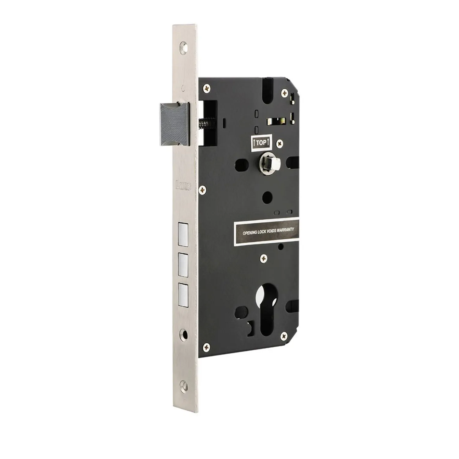 Lane Euro Cylinder Latch Mortice Lock Satin Stainless Steel