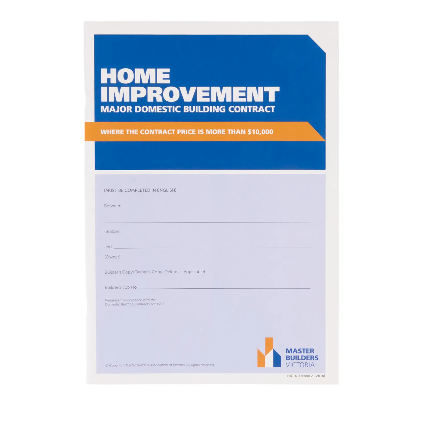 MBA New Contract HIC5 For Home Improvements