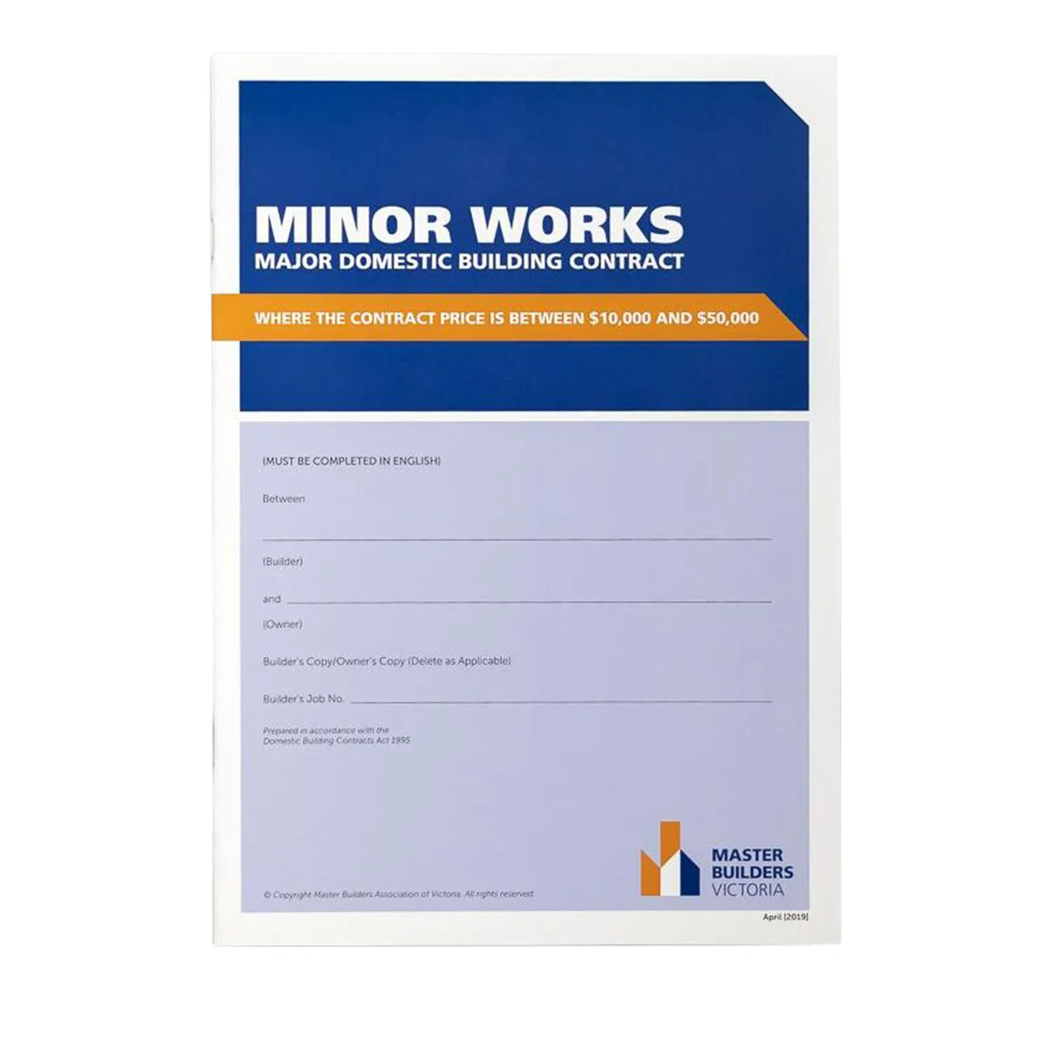 MBA Minor Works Major Domestic Building Contract