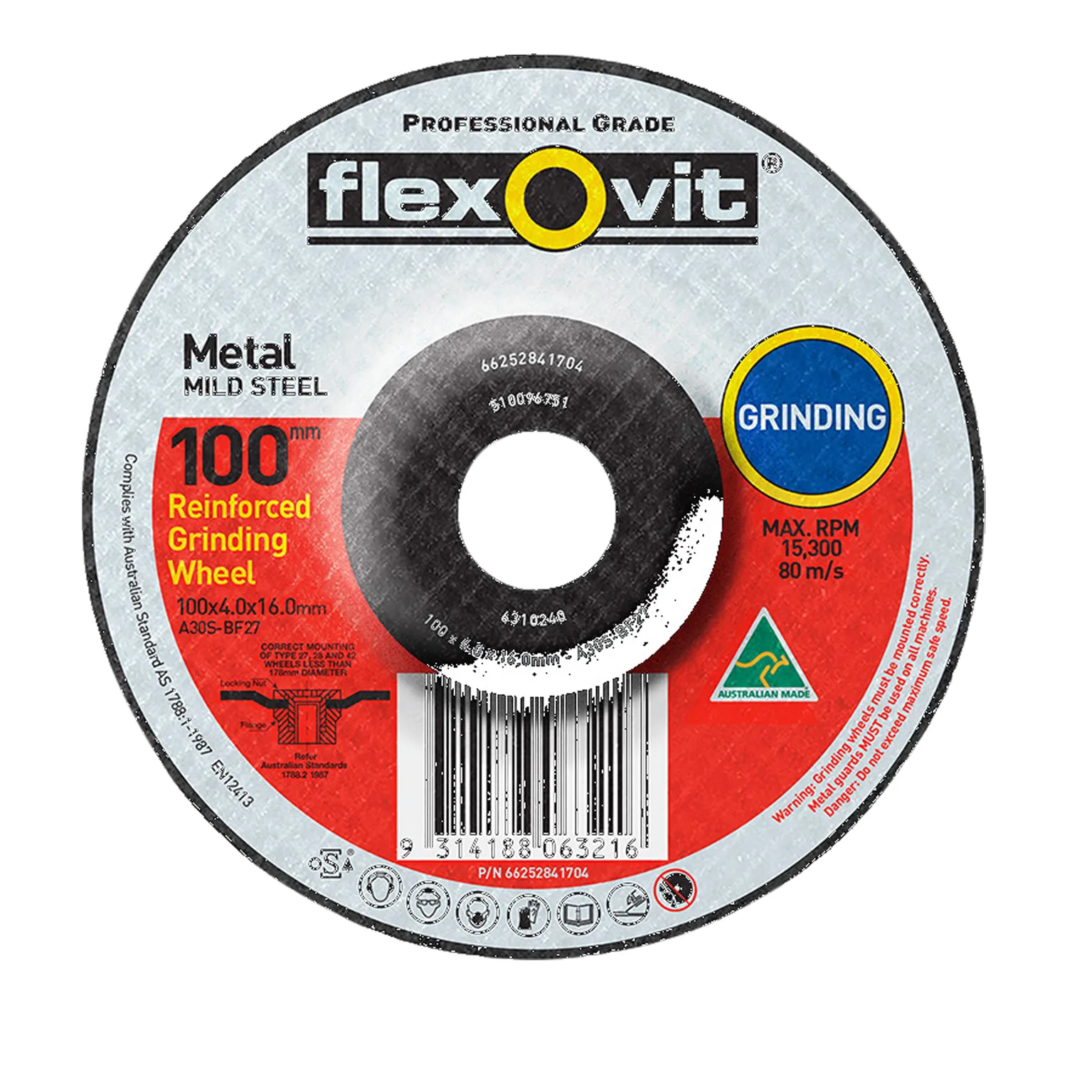 Flexovit® Reinforced Metal Grinding Wheel