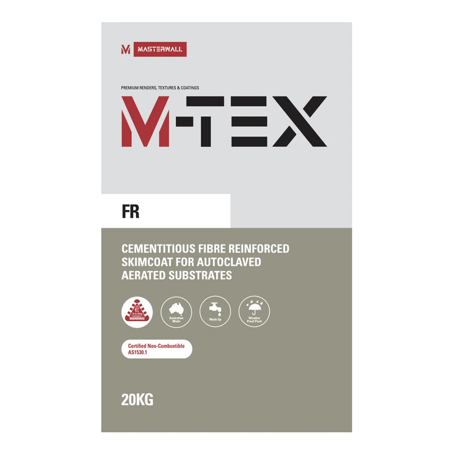 Masterwall® M – Tex FR Cementitious Fibre Reinforced Skimcoat