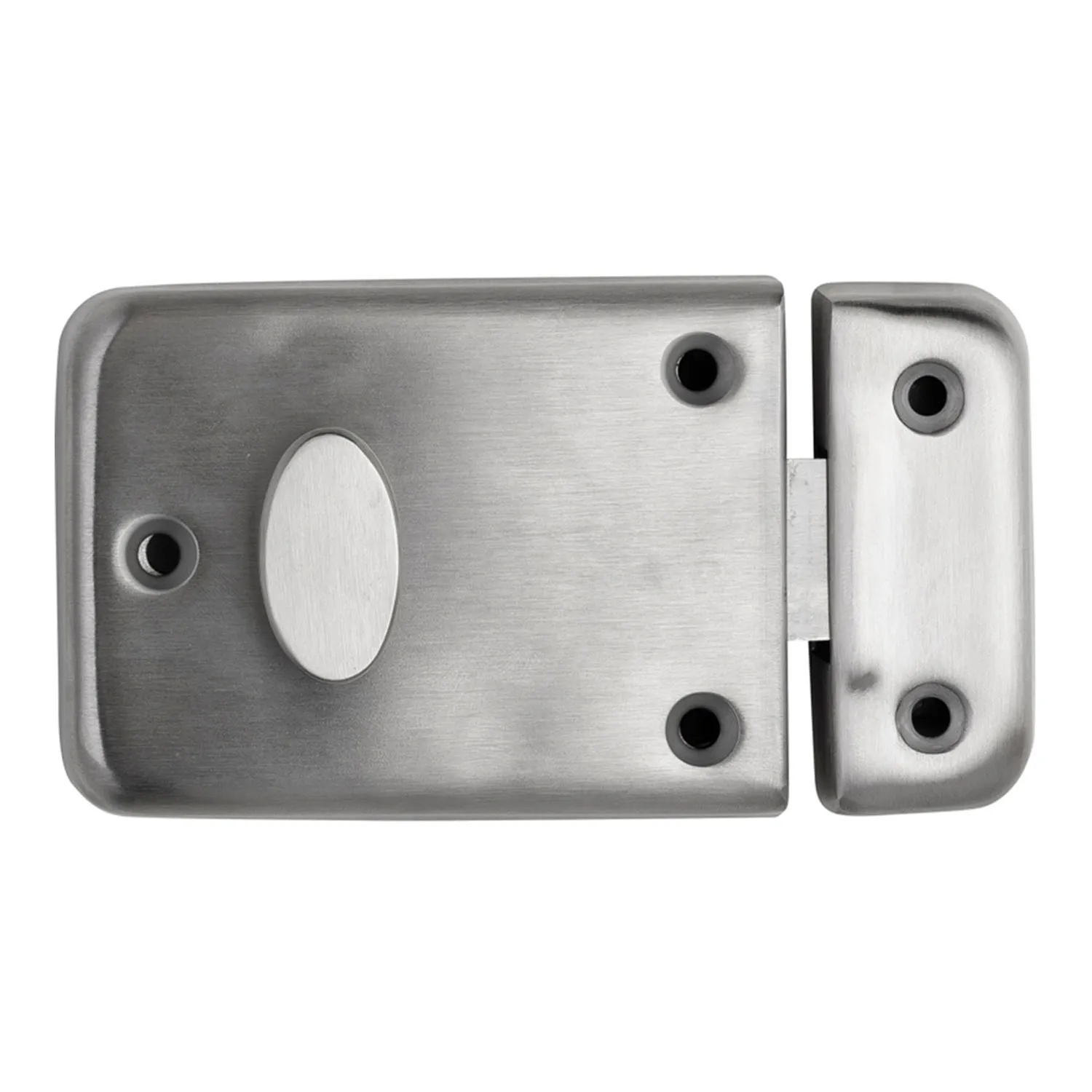 Novas Rim Night Latch No Cylinder Satin Stainless Steel
