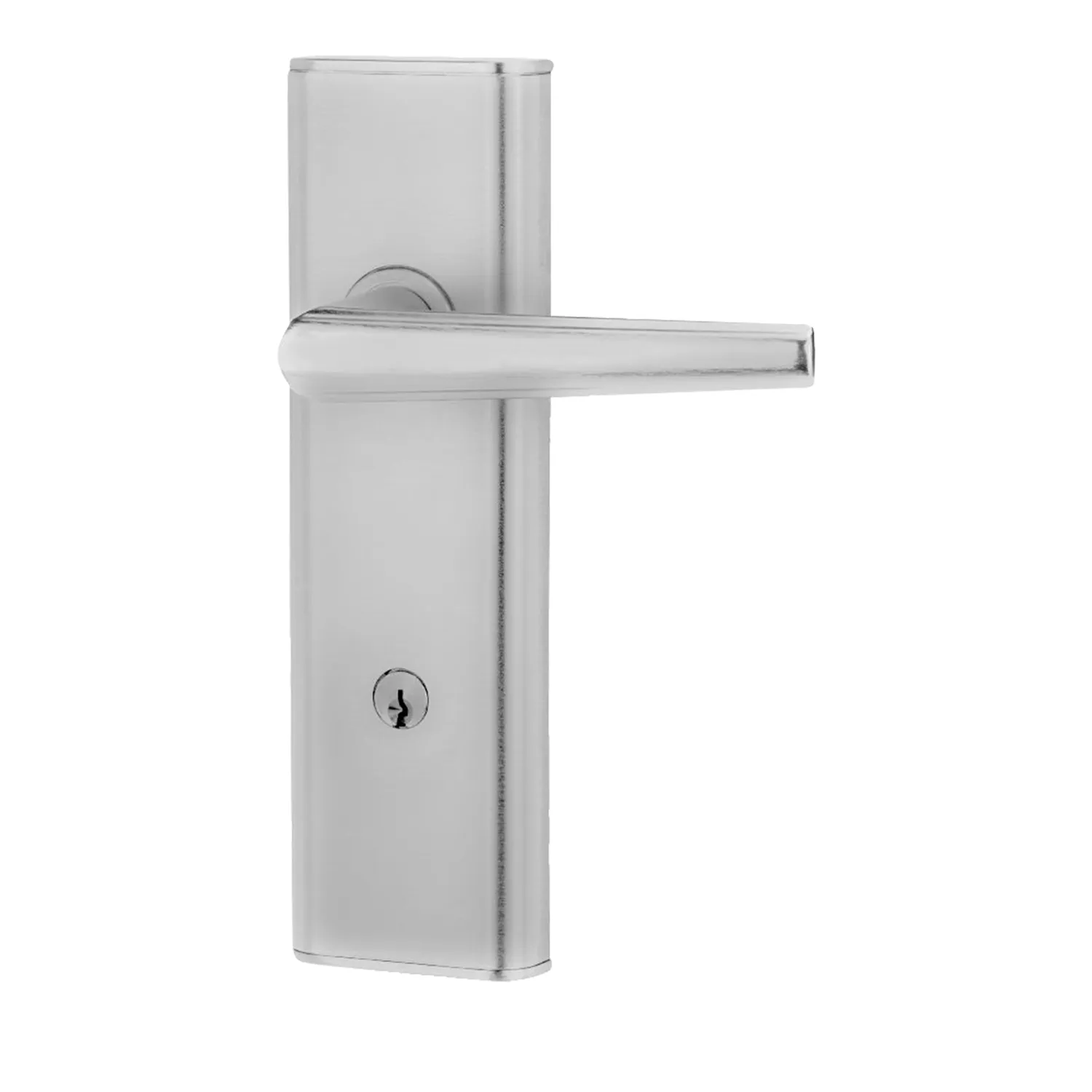 NXV121L2SP5PK_01_01_1c308cc742504b82331a41626056622afa9a6439_NXV121L2SP5PK_1 Lockwood Nexion® Vision Mechanical Entry Lockset Spire Lever Satin Chrome Pearl