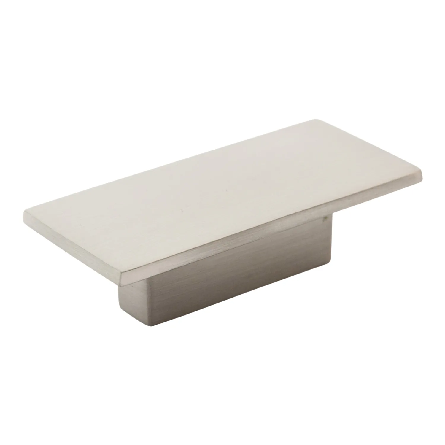 Prestige Rectangle Cabinet Door Knob Brushed Nickel