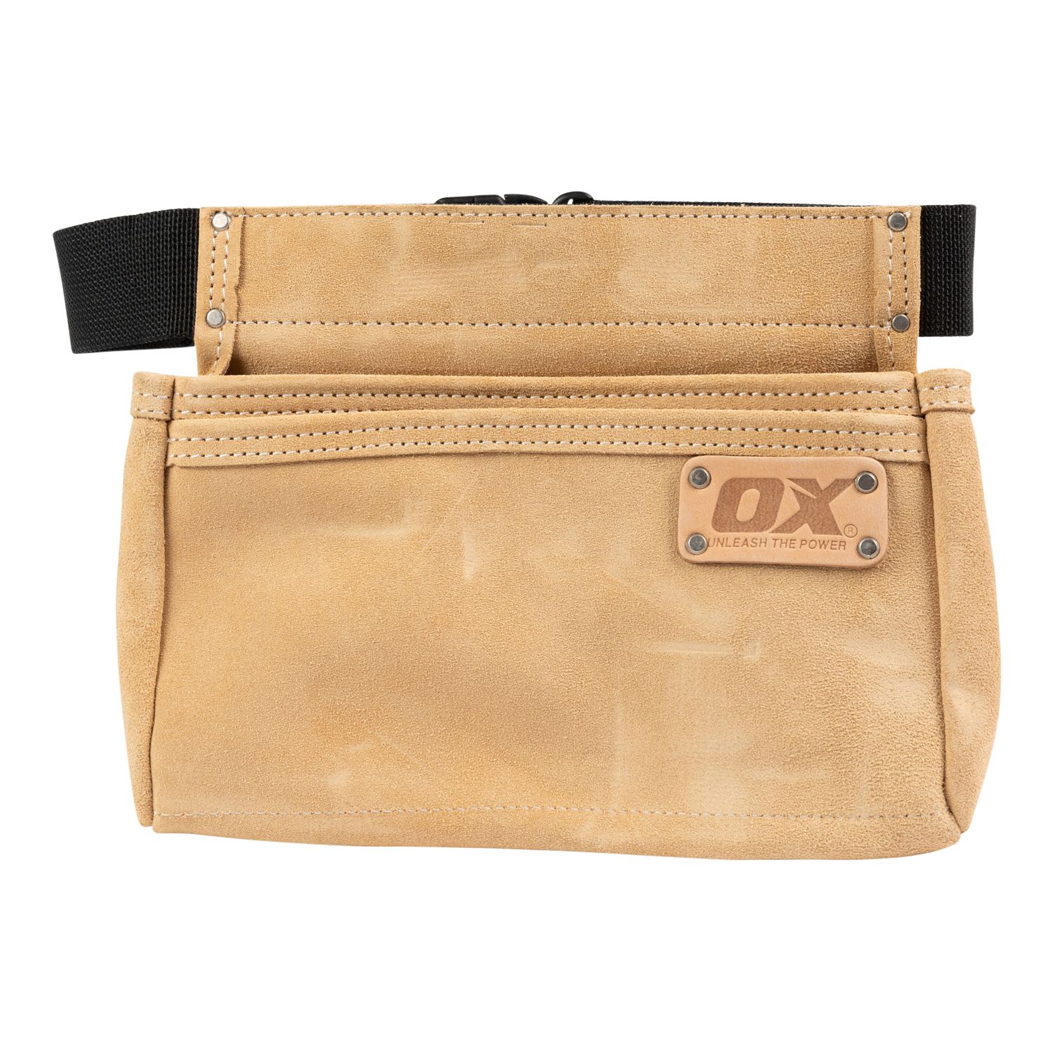 OX Trade Suede Leather 2 Pocket Nail Bag Bowens